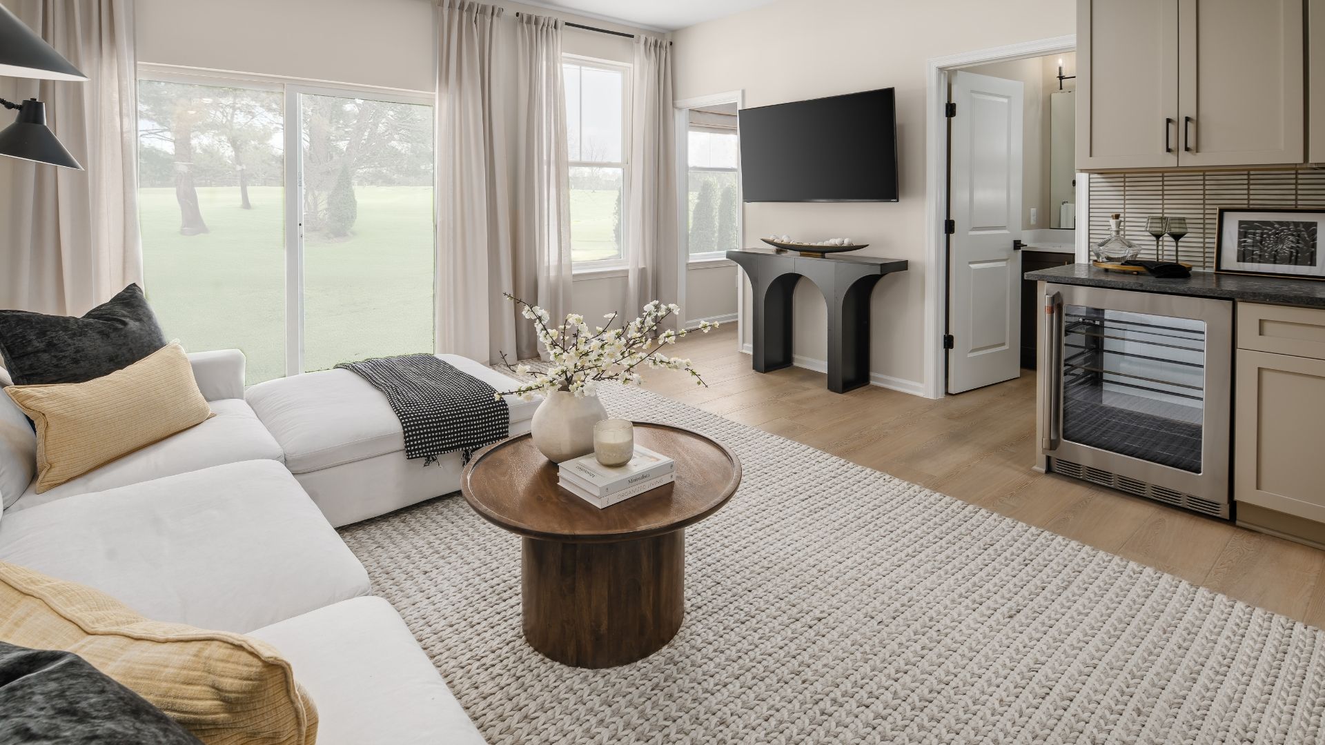 Lower Level Recreation Room in The Bradford featured at Everleigh at Parkside
