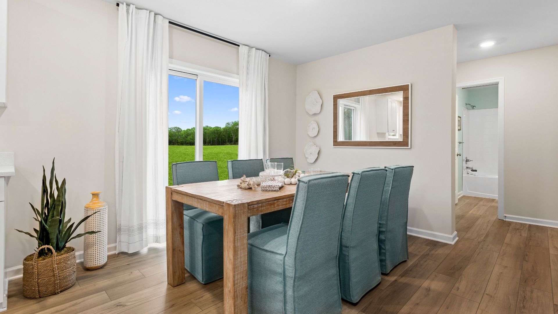 The Dining Room in a DRB Homes Whitehall II Model Home