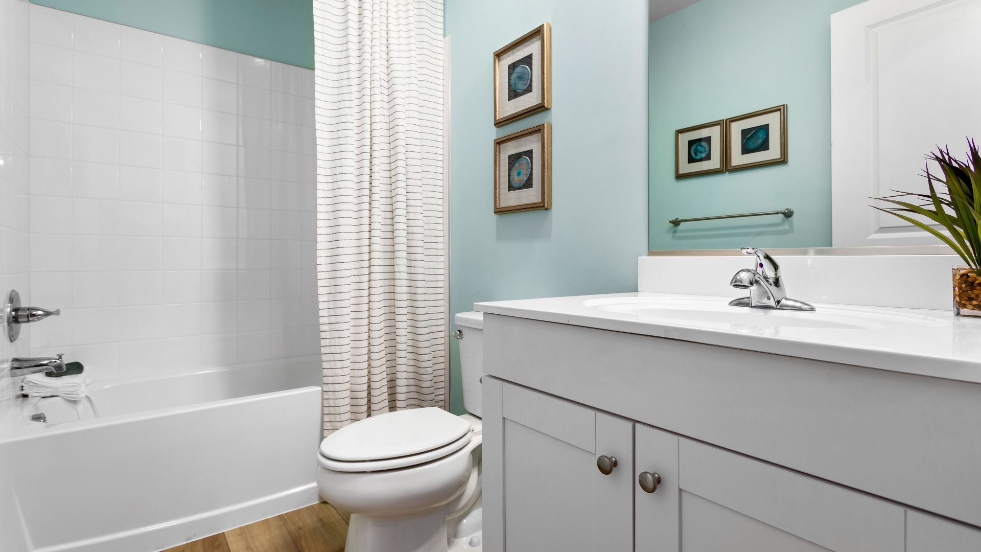 The Bathroom in a DRB Homes Whitehall II Model Home