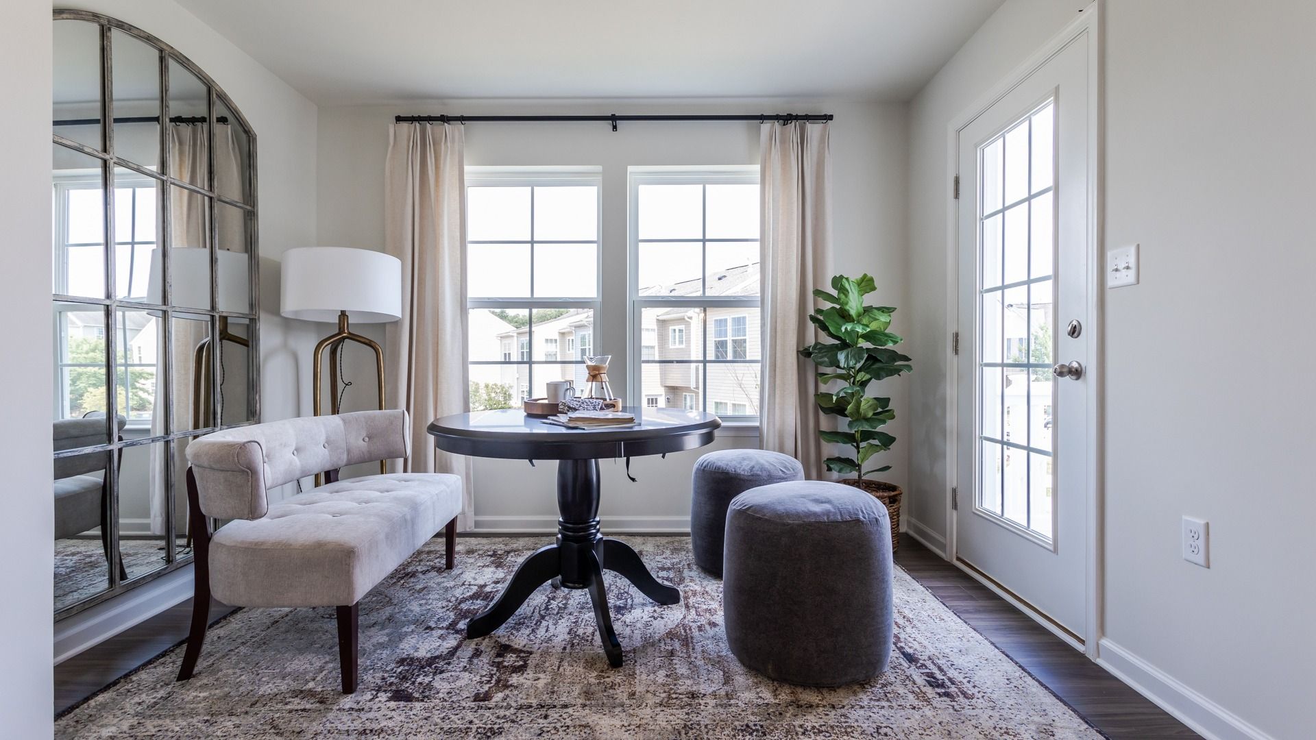 Bright and inviting, the morning room in the York II is perfect for relaxing or gathering.
