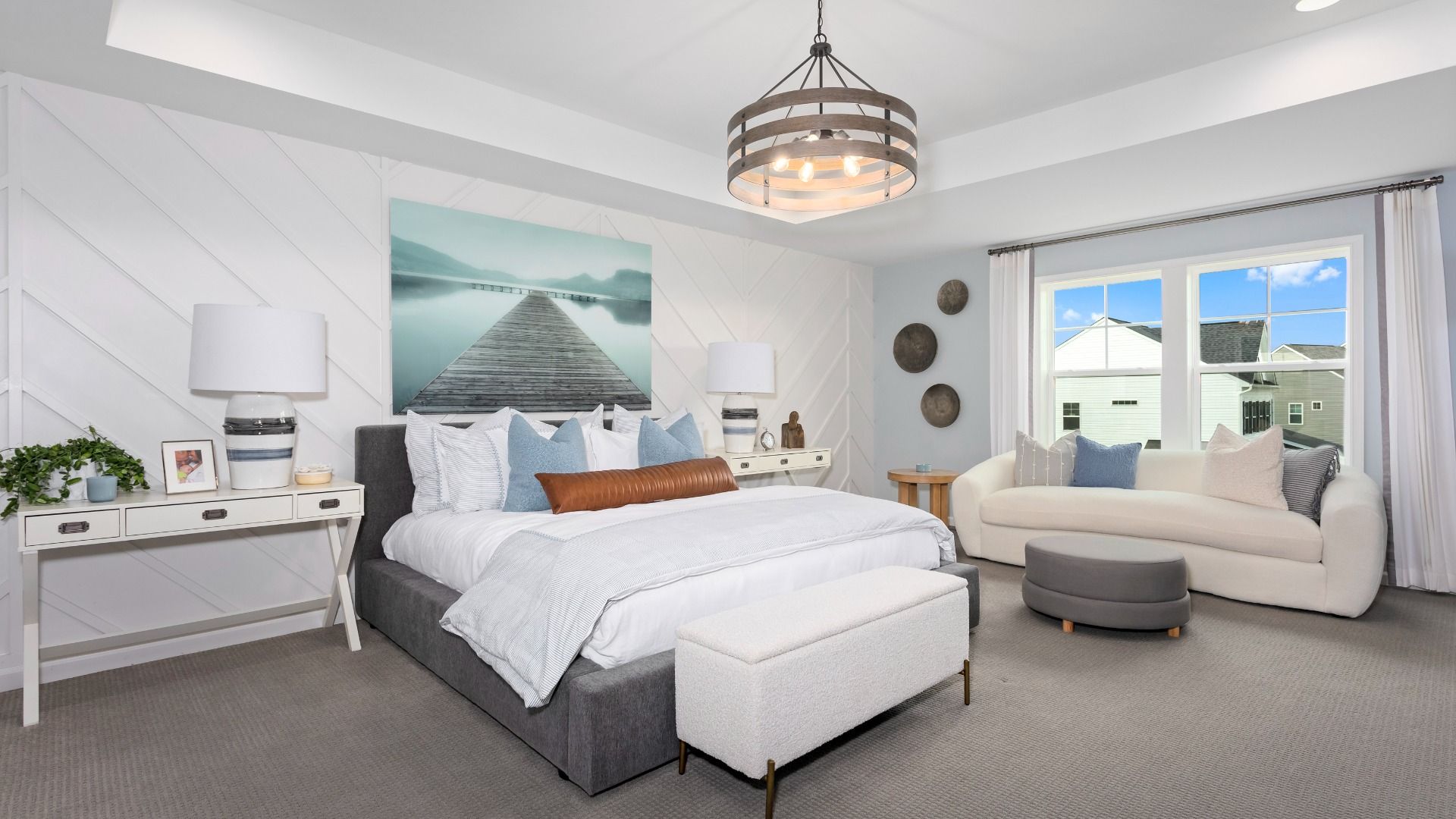 Add a lounge area in the spacious and cozy owners suite in the Bridgeport II floor plan.