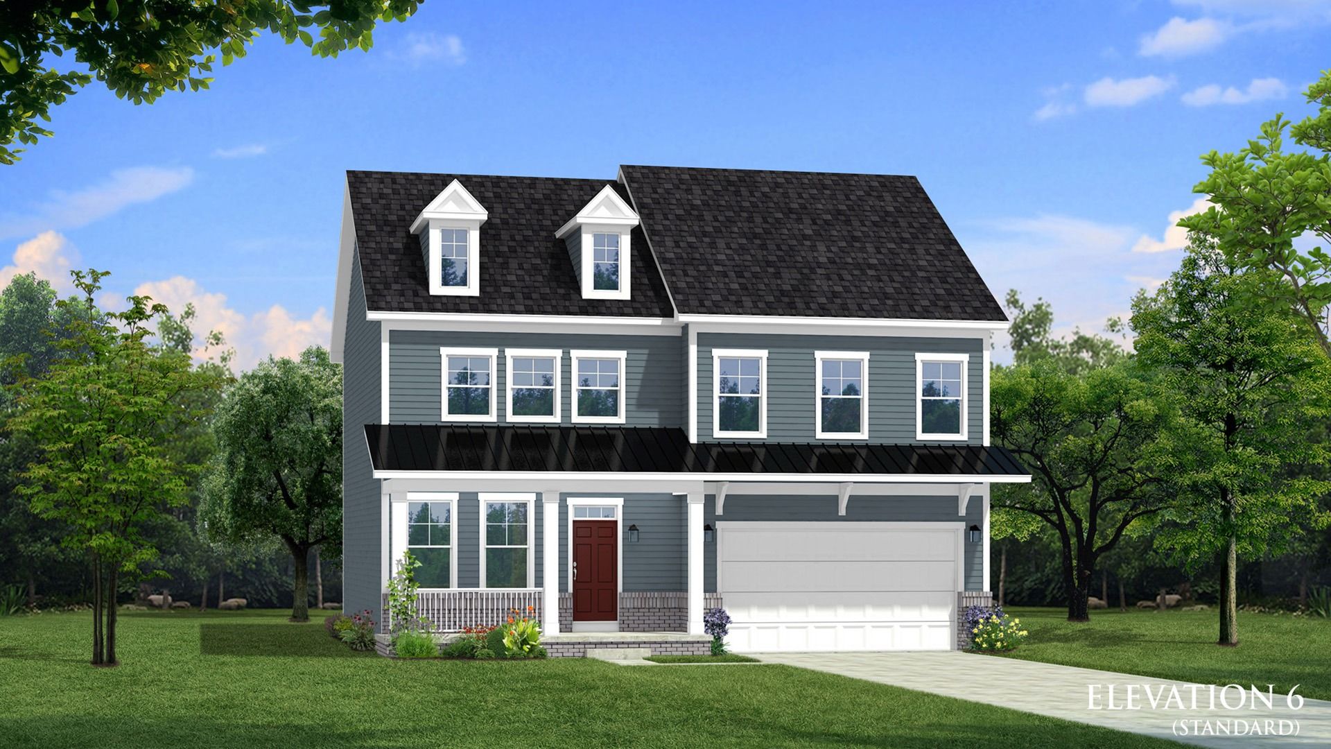 Bridgeport II Elevation 6 at Brunswick Crossing