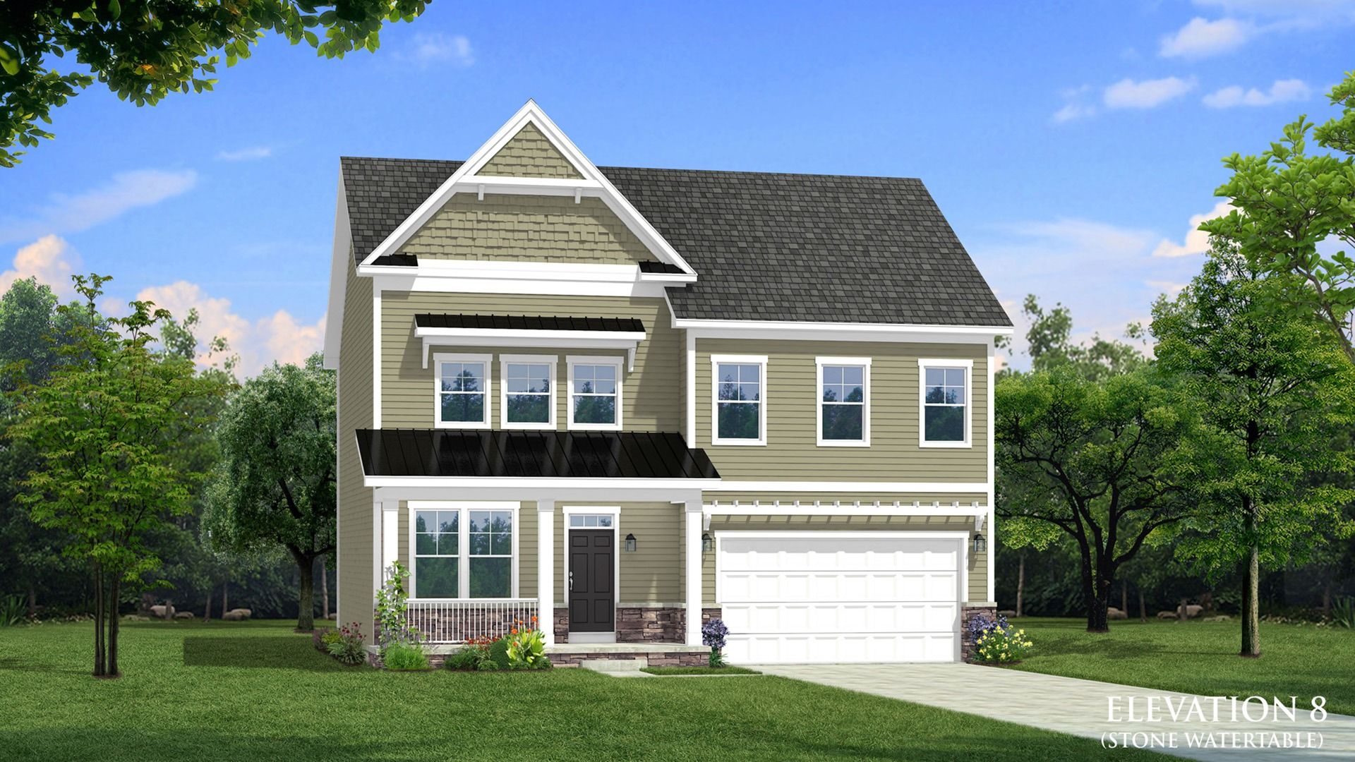 Bridgeport II Elevation 8 at Brunswick Crossing
