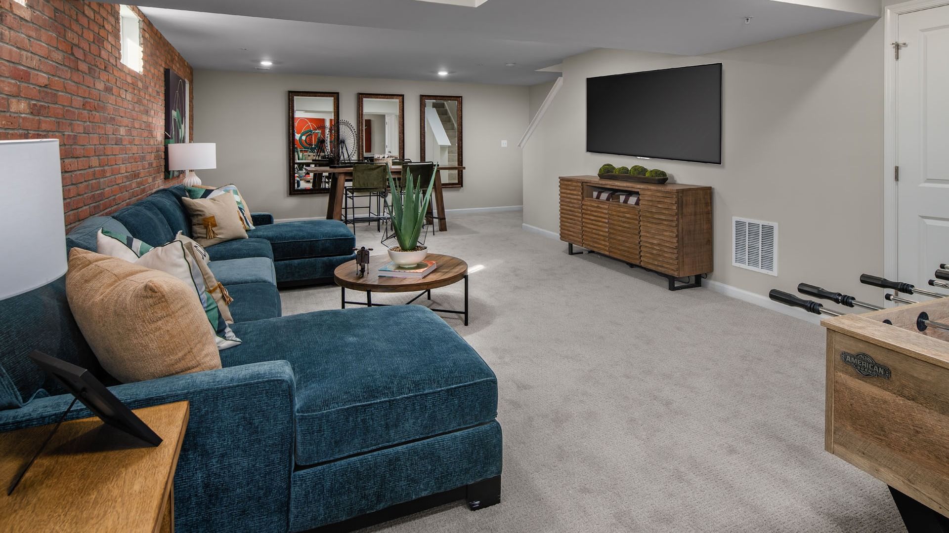 Bridgeport II Finished Basement at Brunswick Crossing