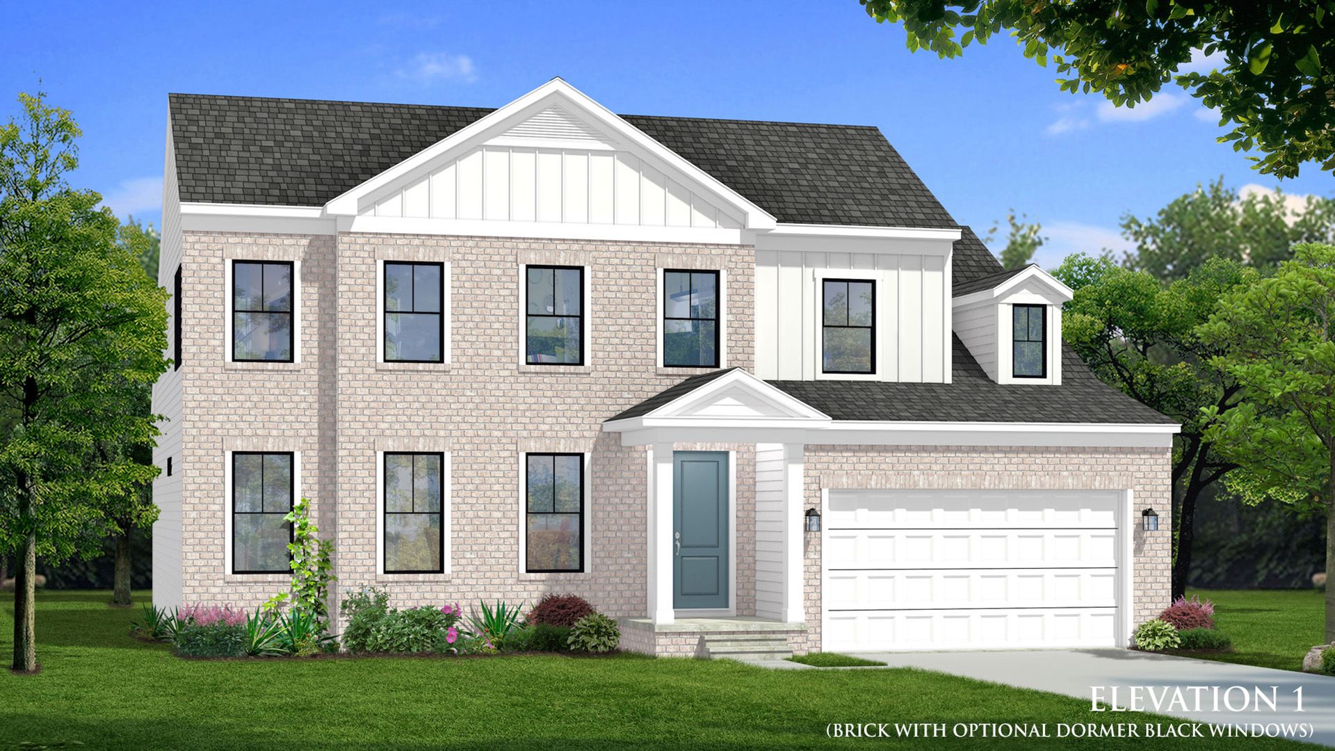 Barbados Elevation 1 with Black Windows at South Lake in Bowie, MD