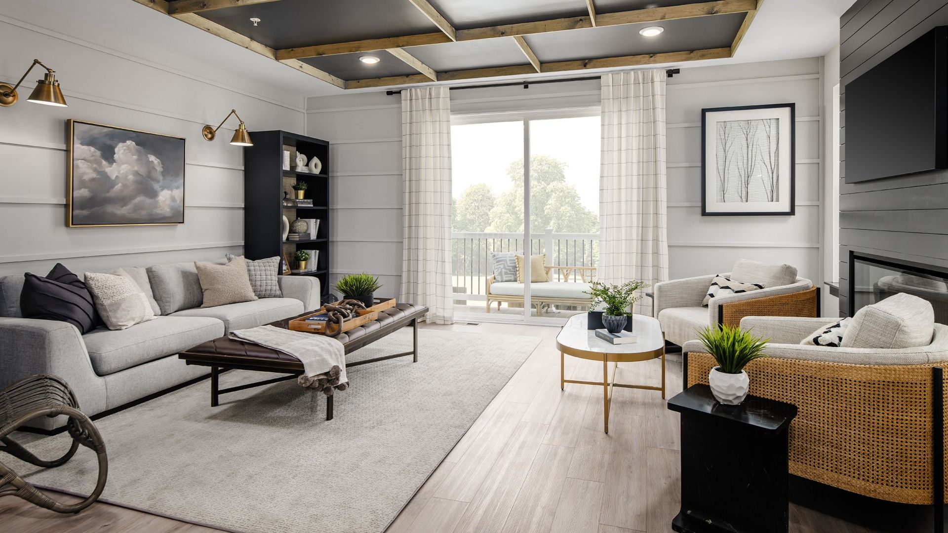 Rockland Townhome Living Room at Locke Landing