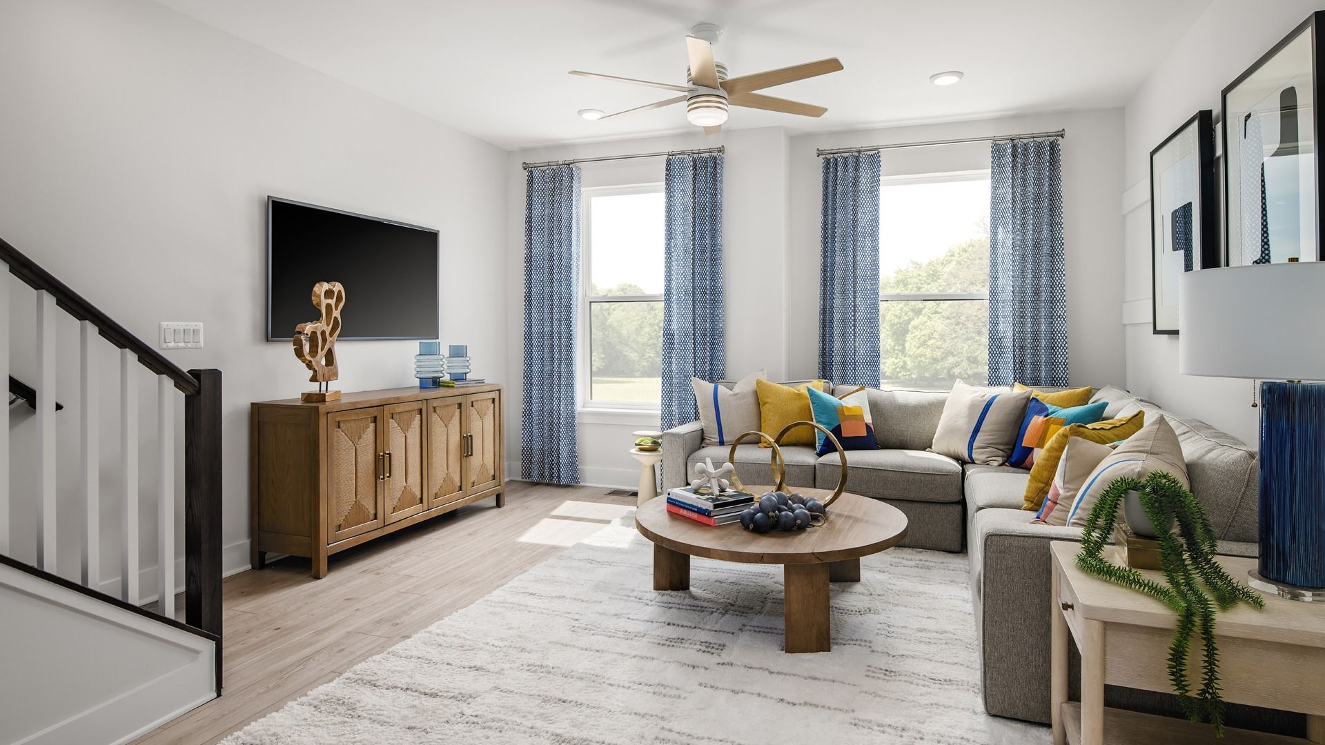 Bridgton Townhome Living Room at Locke Landing