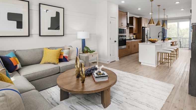 Bridgton Townhome Living Room at Locke Landing