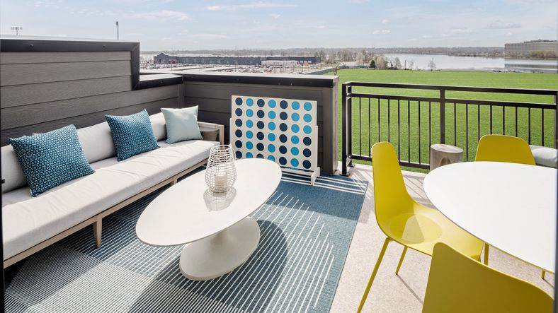 Rooftop Terrace in Townhome at Locke Landing with Scenic Views