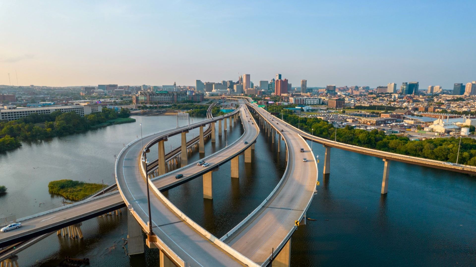 Nearby Highway Crossover into Baltimore, MD