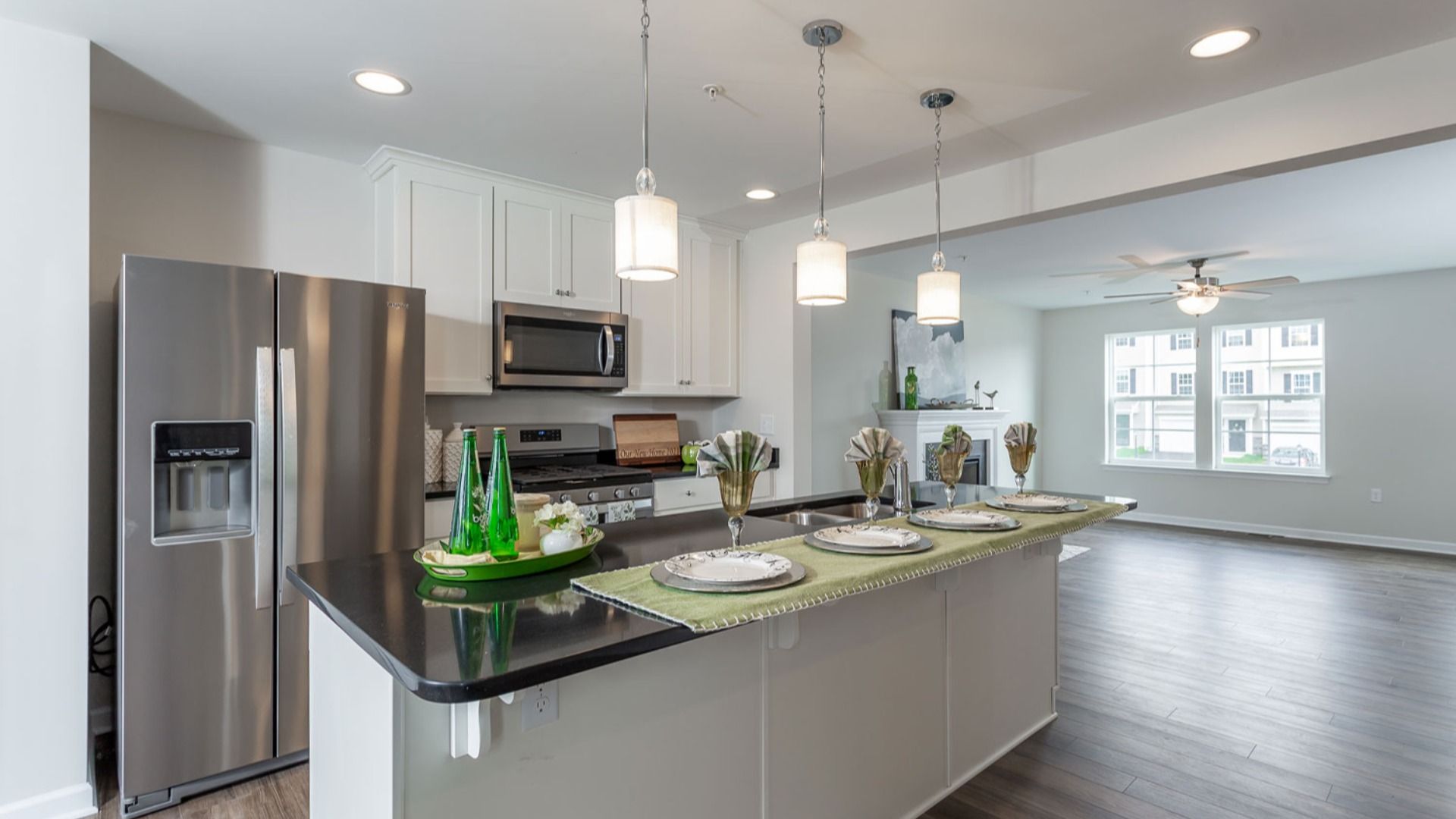 Modern kitchen York II King's Crossing Townhome by DRB Homes with name-brand appliances in Charles Town WV.