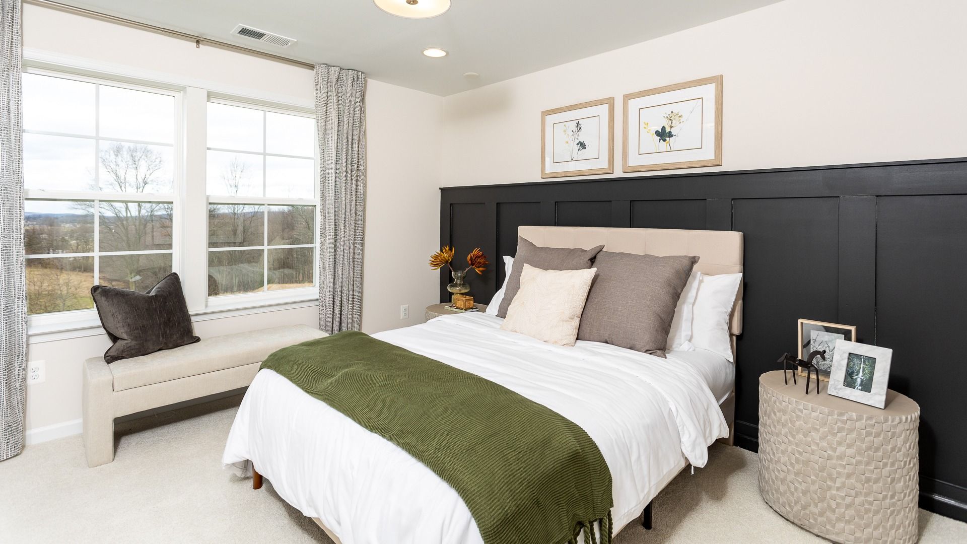 The second bedroom in the Regent II is the perfect space to comfortably fit a full-sized bed.