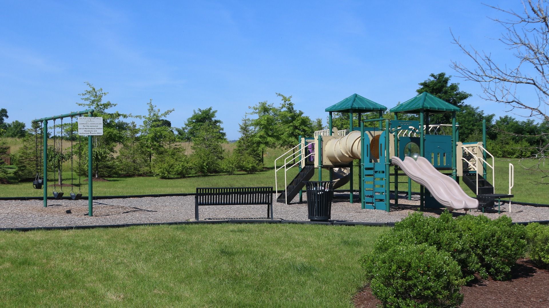 The community playground is the perfect spot for kids to play and enjoy outdoor fun.