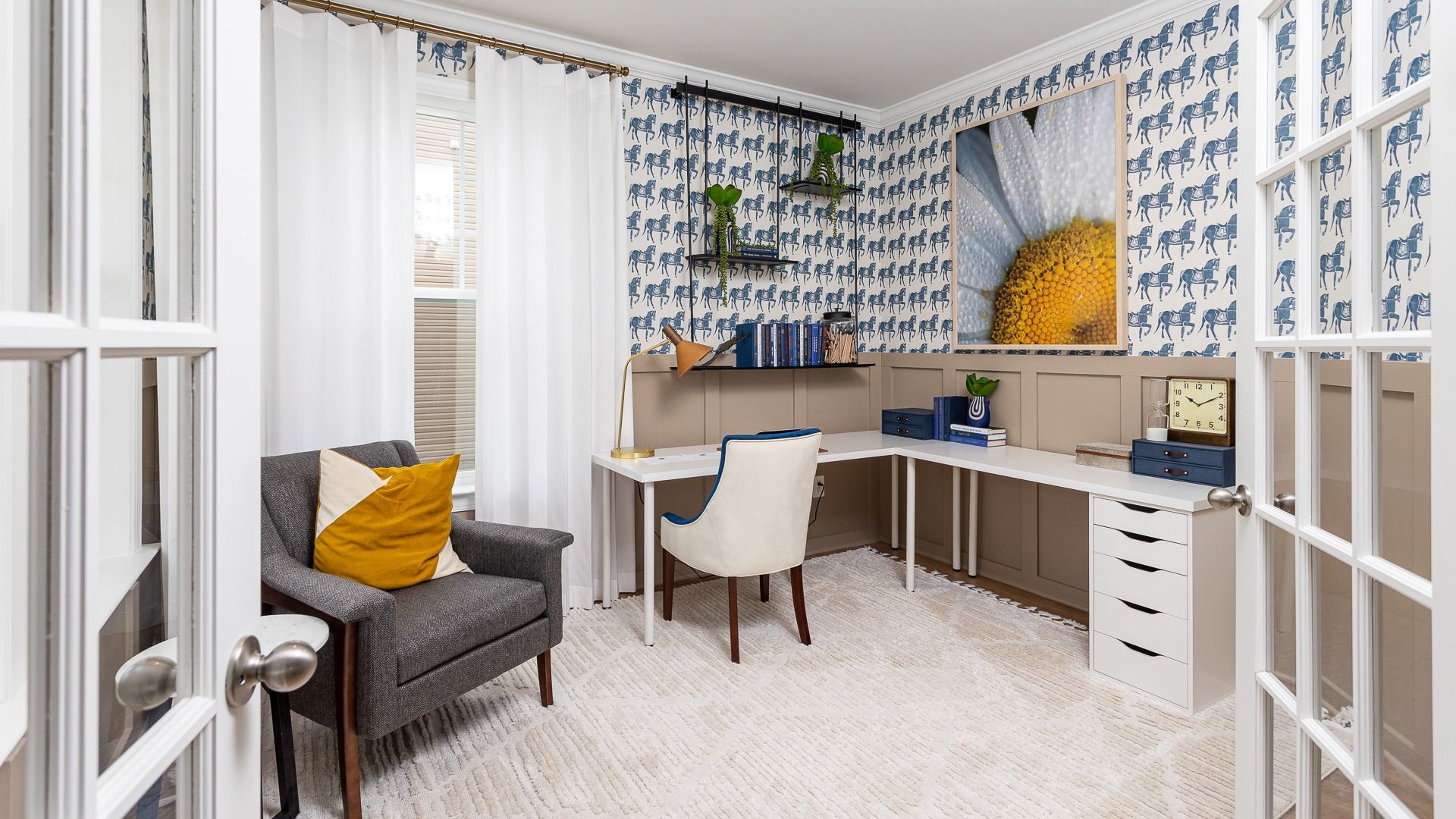 The spacious study in the Clemson II floor plan is the perfect space for a large desk.