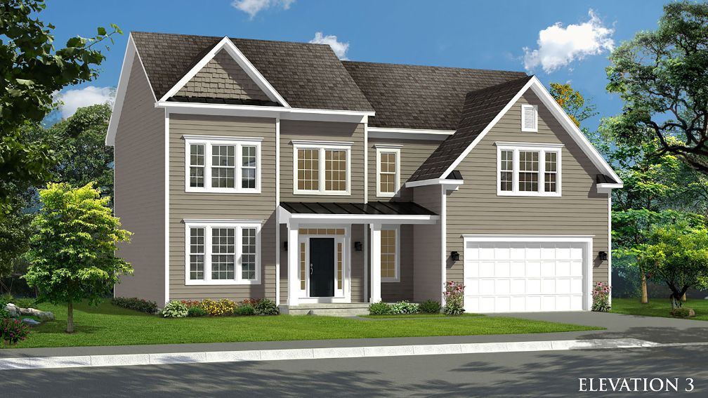 Front Elevation of the Oakdale II Single Family Home by DRB Homes. Stunning Exterior Design and Modern Architectural Details.