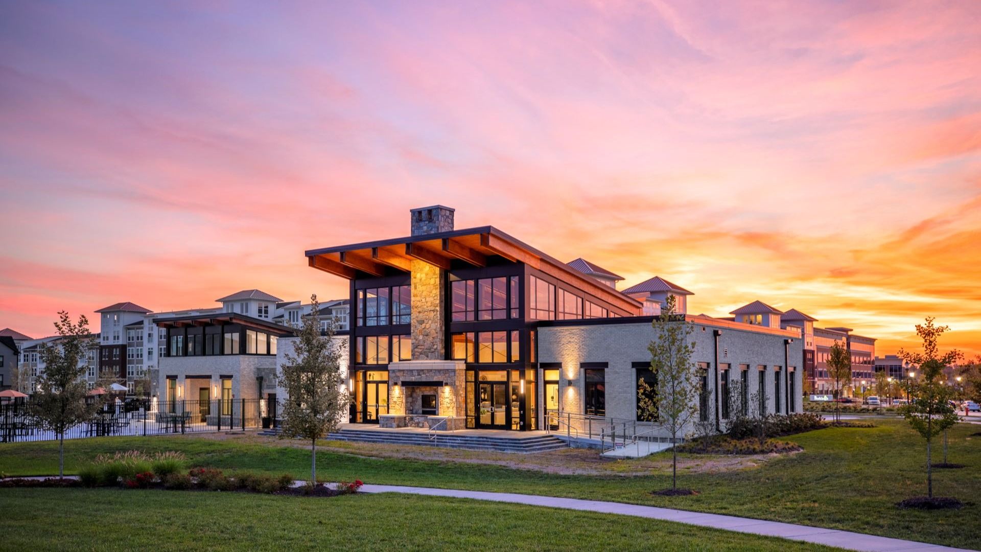 Clubhouse with pool at Greenleigh Community