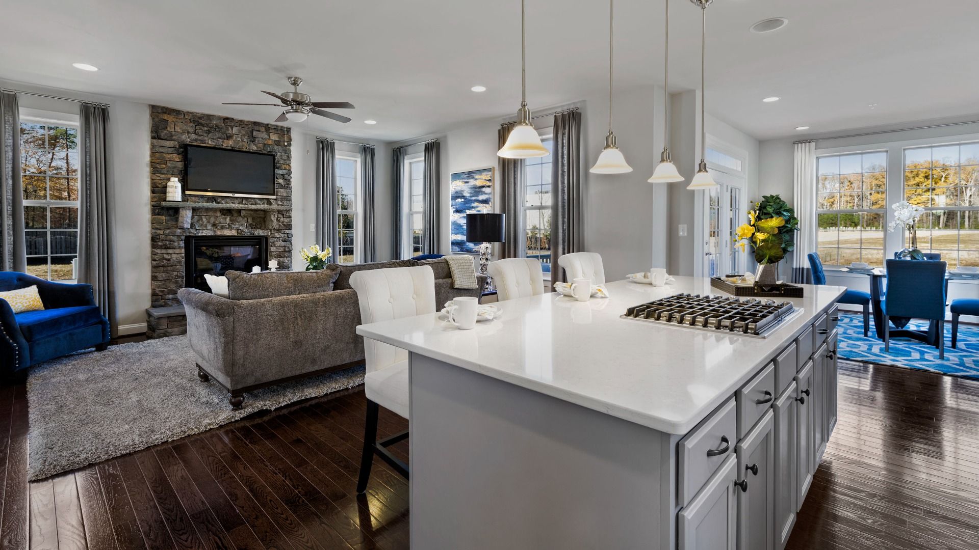 Newbury II Dining Area and Living Room at Brunswick Crossing