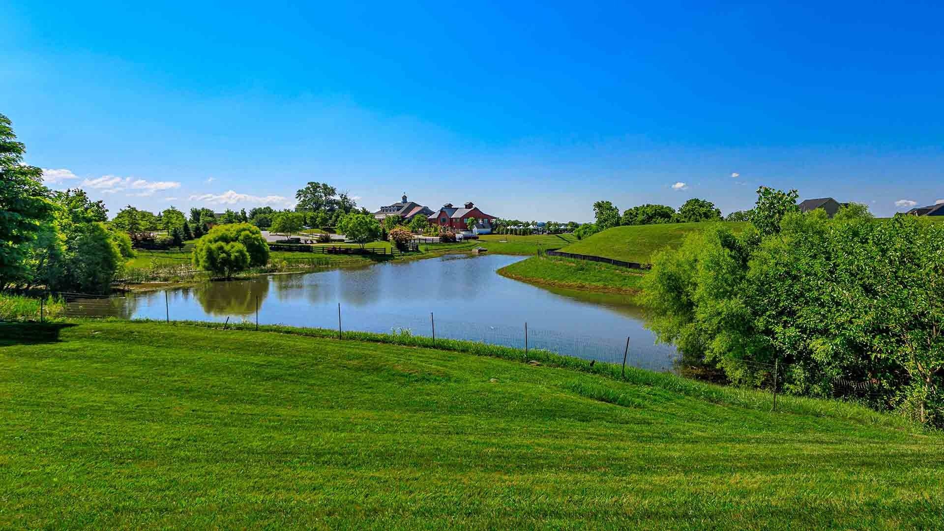 Beautiful Pond View Near Community Center at Brunswick Crossing