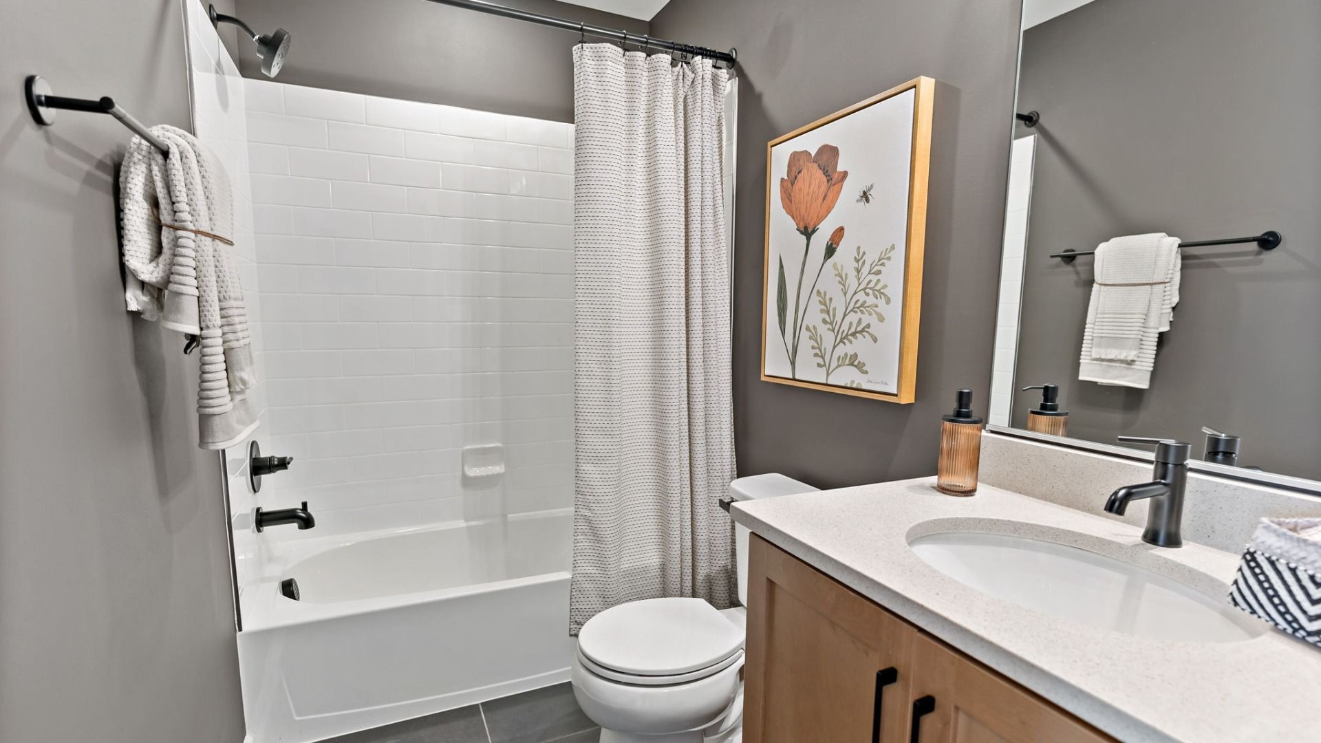 Owner's bathroom in a York II South Brook Townhome by DRB Homes, showcasing modern fixtures and finishes in Inwood, WV.