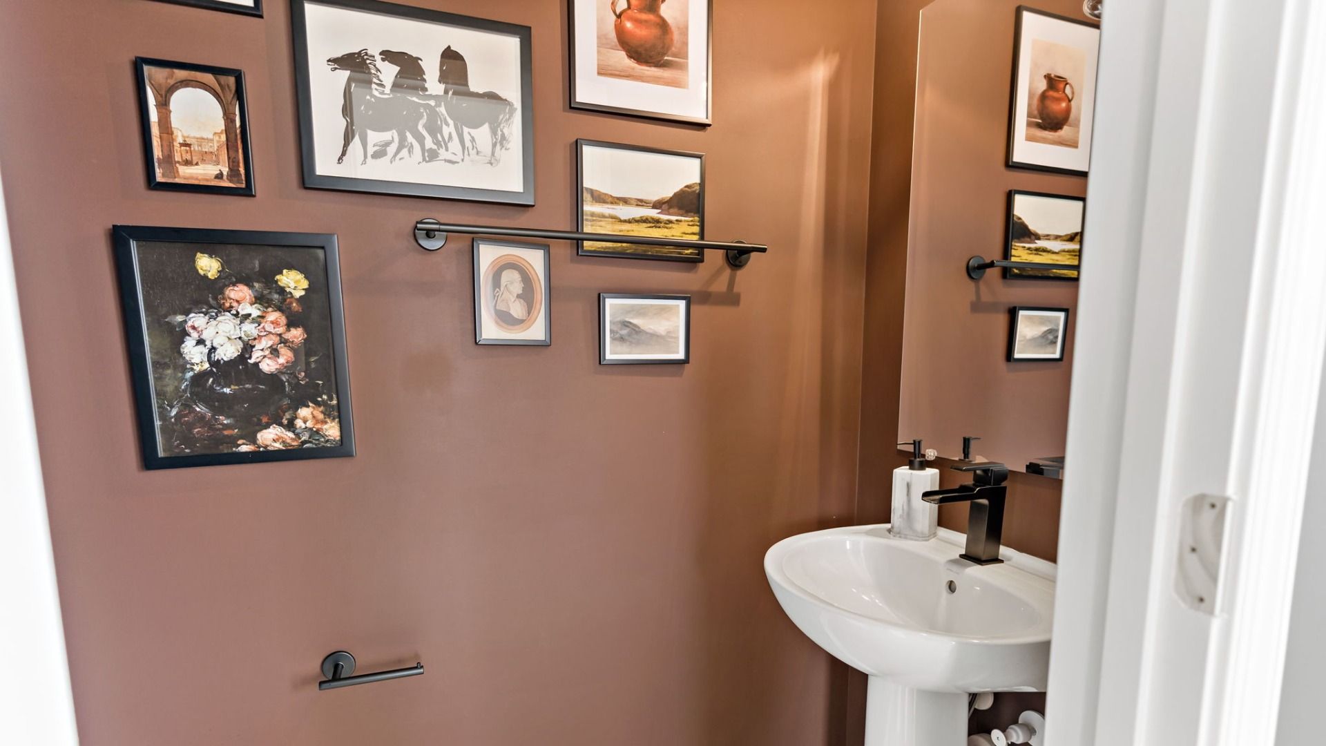 Lower-Level bathroom in a York II South Brook Townhome by DRB Homes, showcasing modern fixtures and finishes in Inwood, WV.