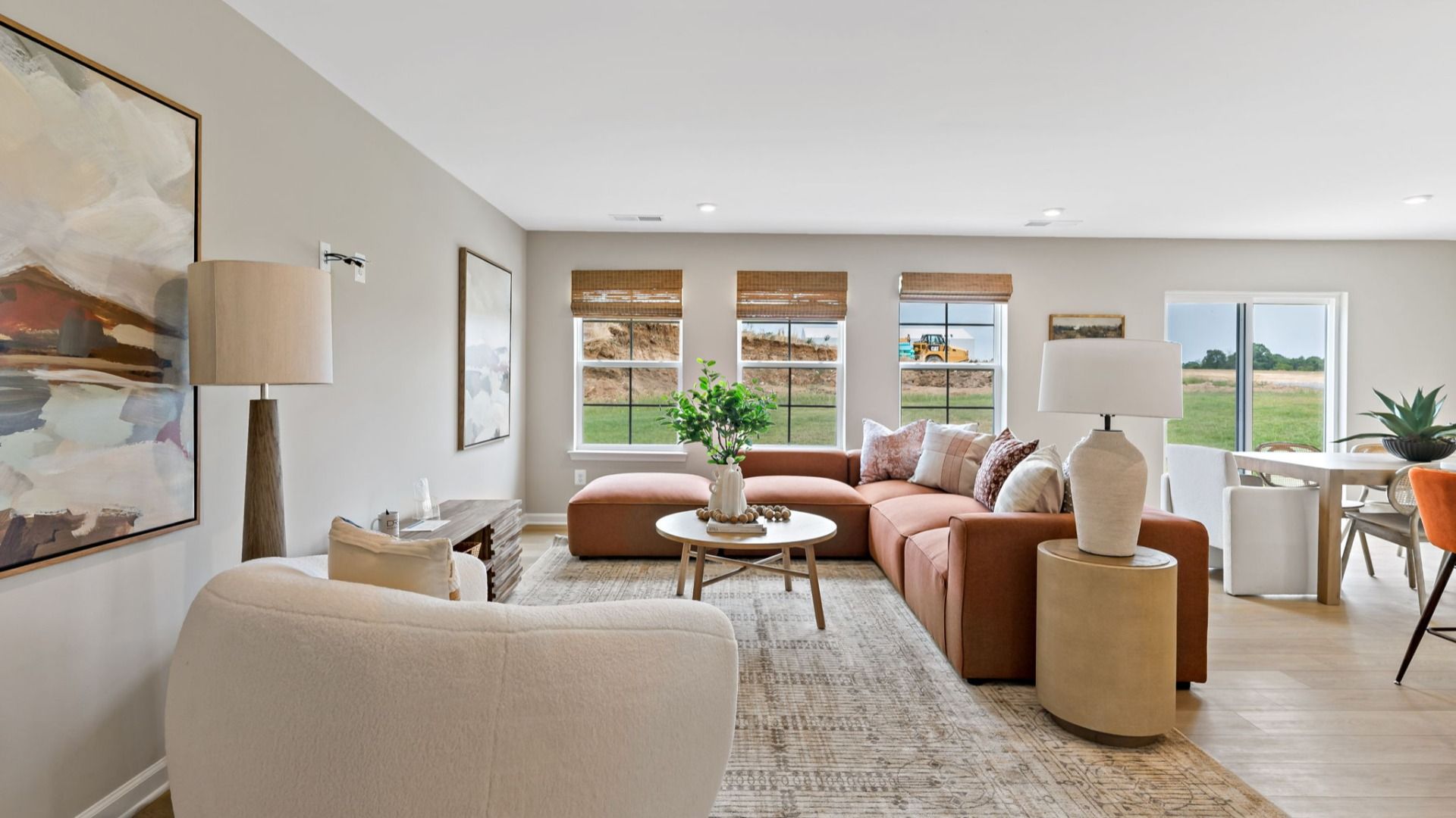 Cozy living room in a South Brook home, Inwood, WV, showcasing modern design and a welcoming atmosphere for relaxation.