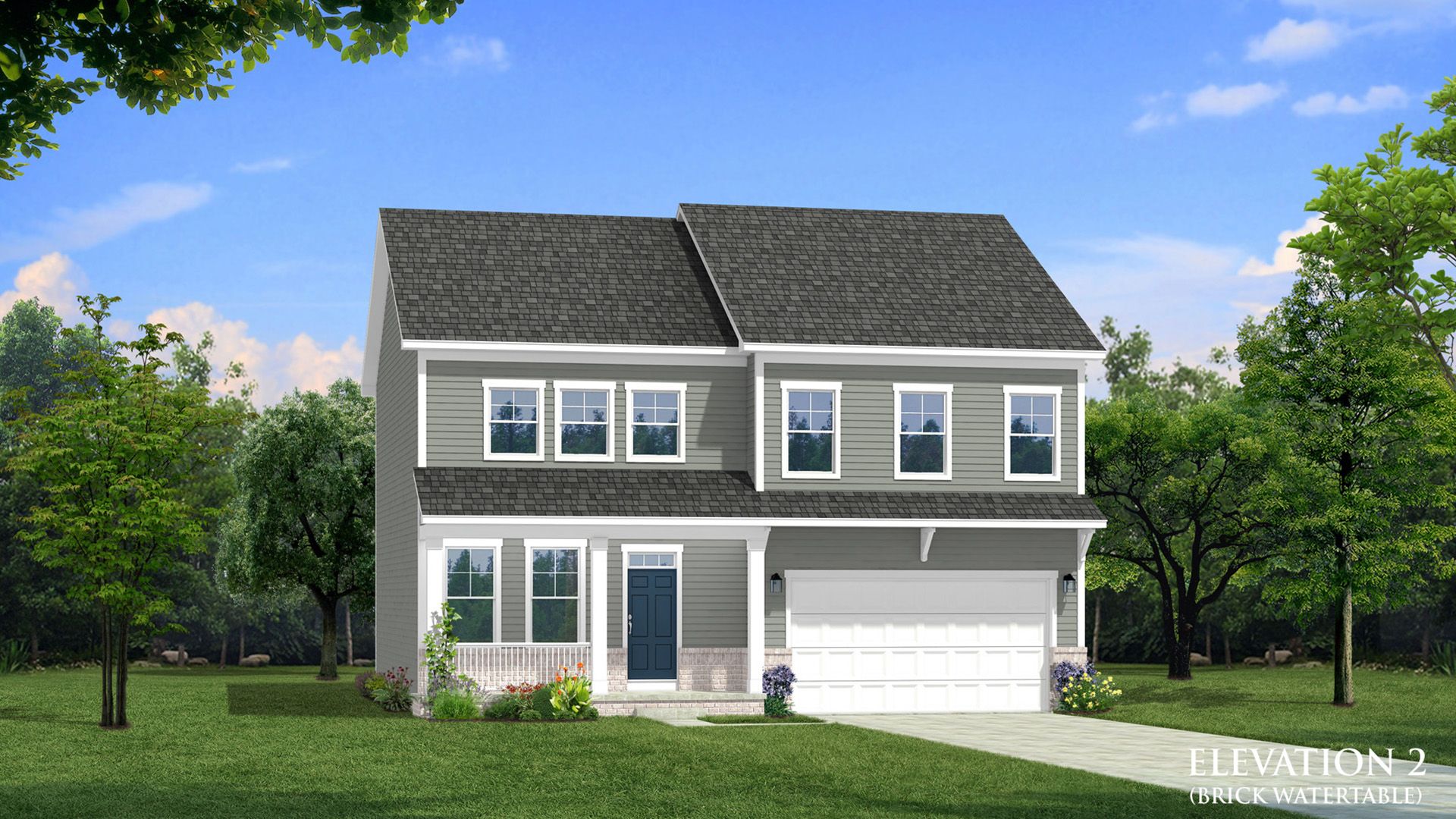 DRB Homes at Huntfield Bridgeport II Home Plan Elevation 2