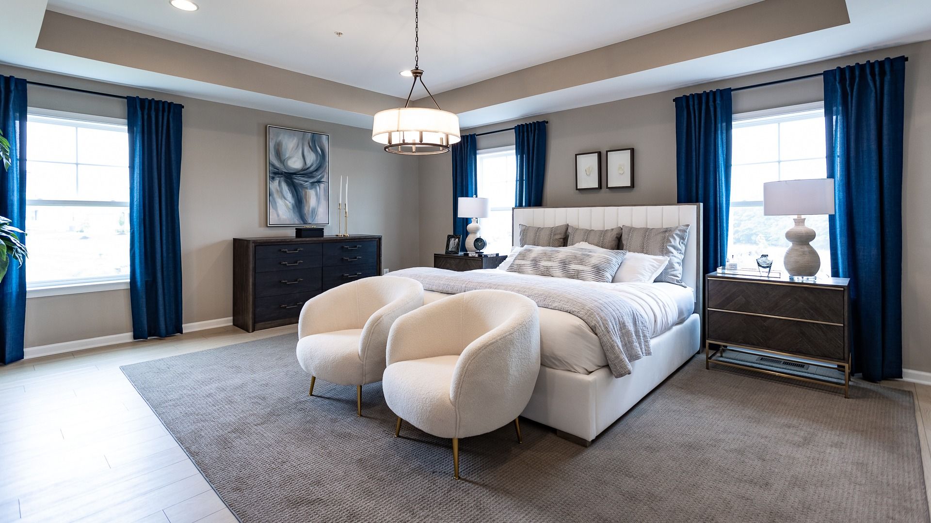 Oakdale II Owner's Suite: A spacious retreat with a sophisticated tray ceiling design.