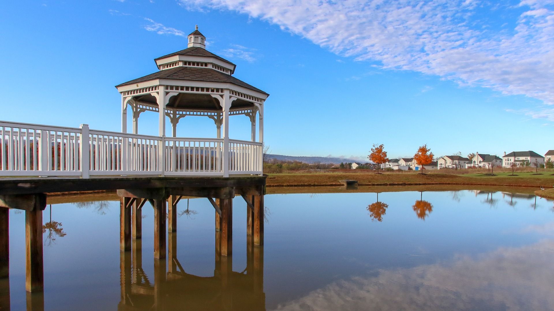 Catch golden hour at the centrally located Martinsburg Station fishing pond and dock.