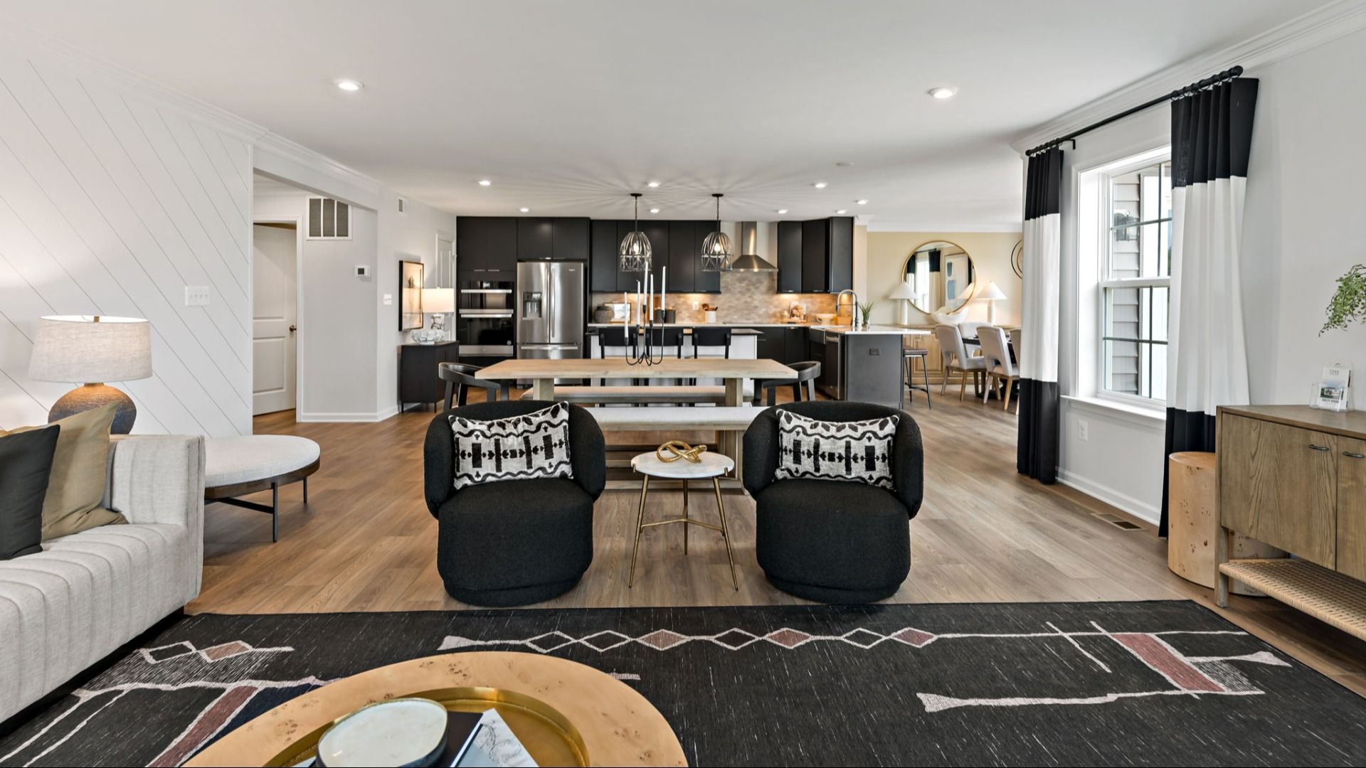 Carnegie II Living Room and Kitchen