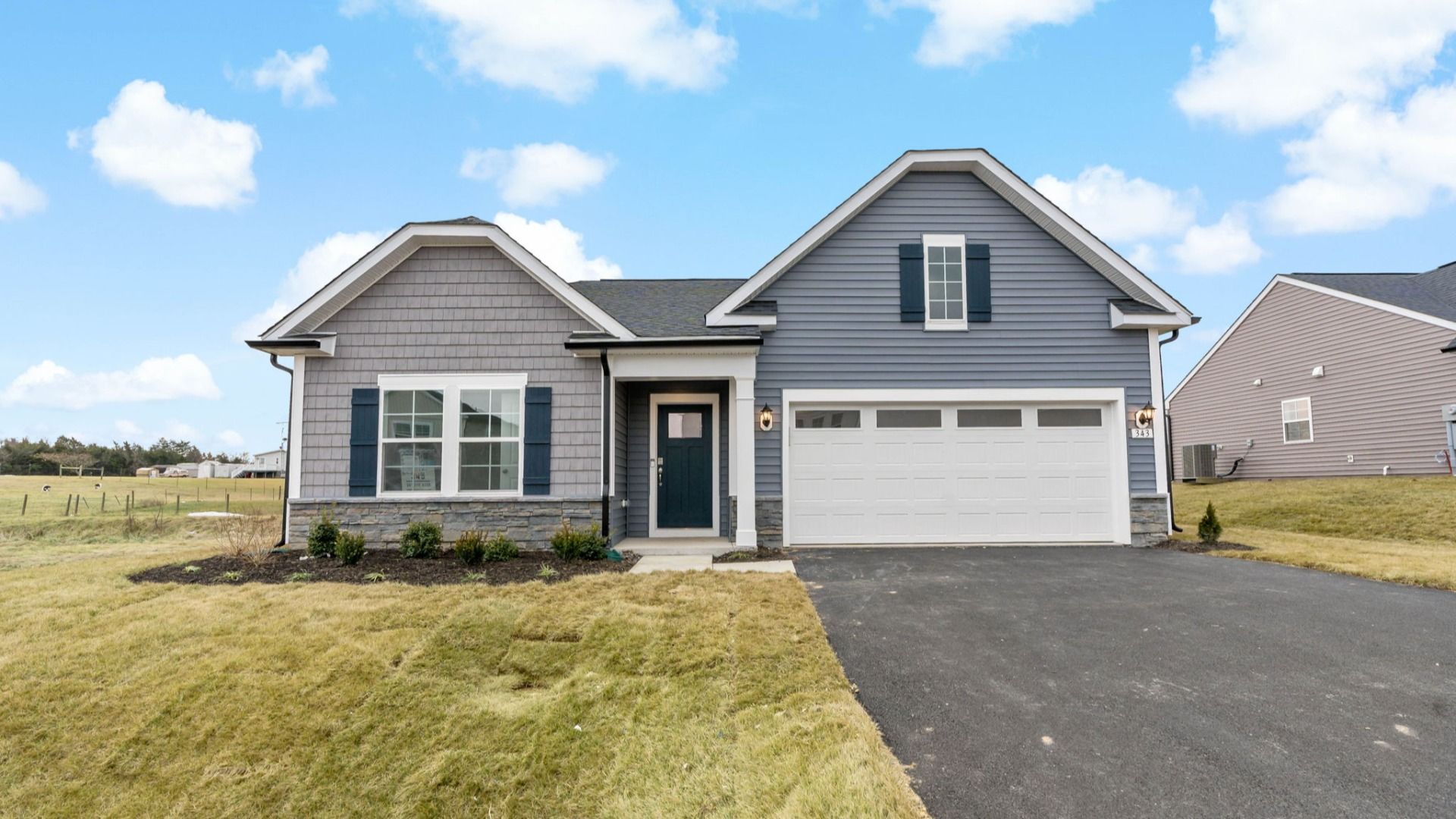 Fresh take on the Edgewood II exterior, featuring a stone-front that adds charm and character.