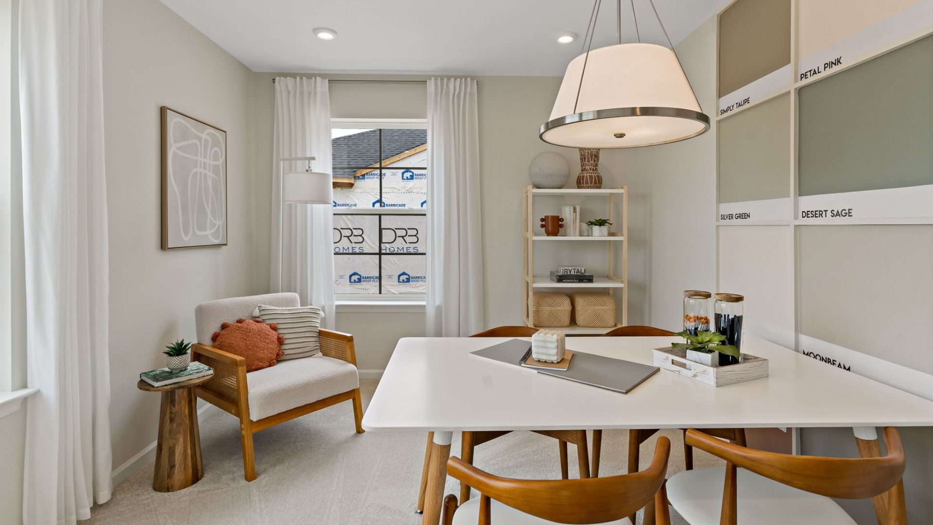 The home office in the Whitehall II provides a workplace to spark creativity with modern style.