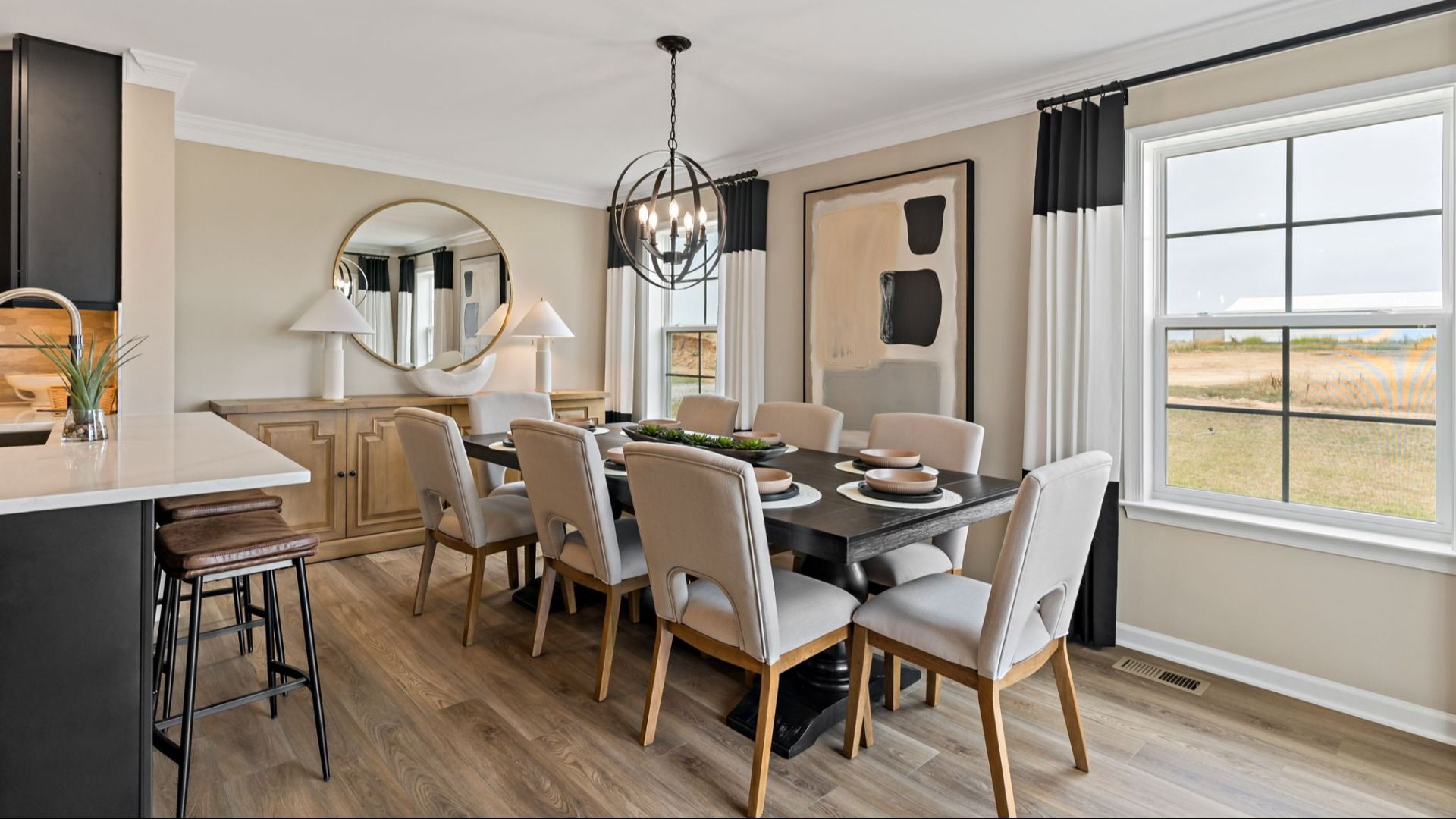 Gather in style in the modern and elegant dining area offered in the Carnegie II floor plan.