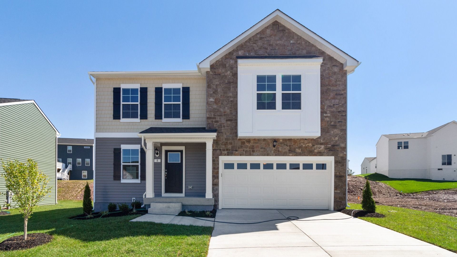 The Carnegie II exterior features a stylish exterior and a thoughtfully designed floor plan.