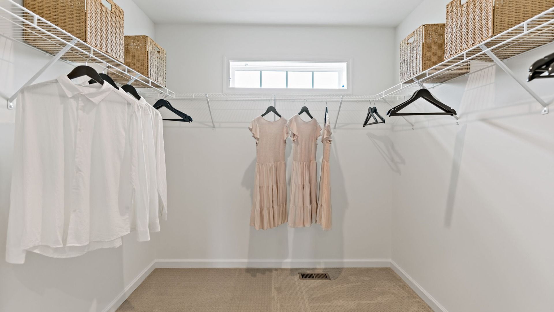 Keep organization effortless with the Carnegie II closet, featuring plenty of space and storage.