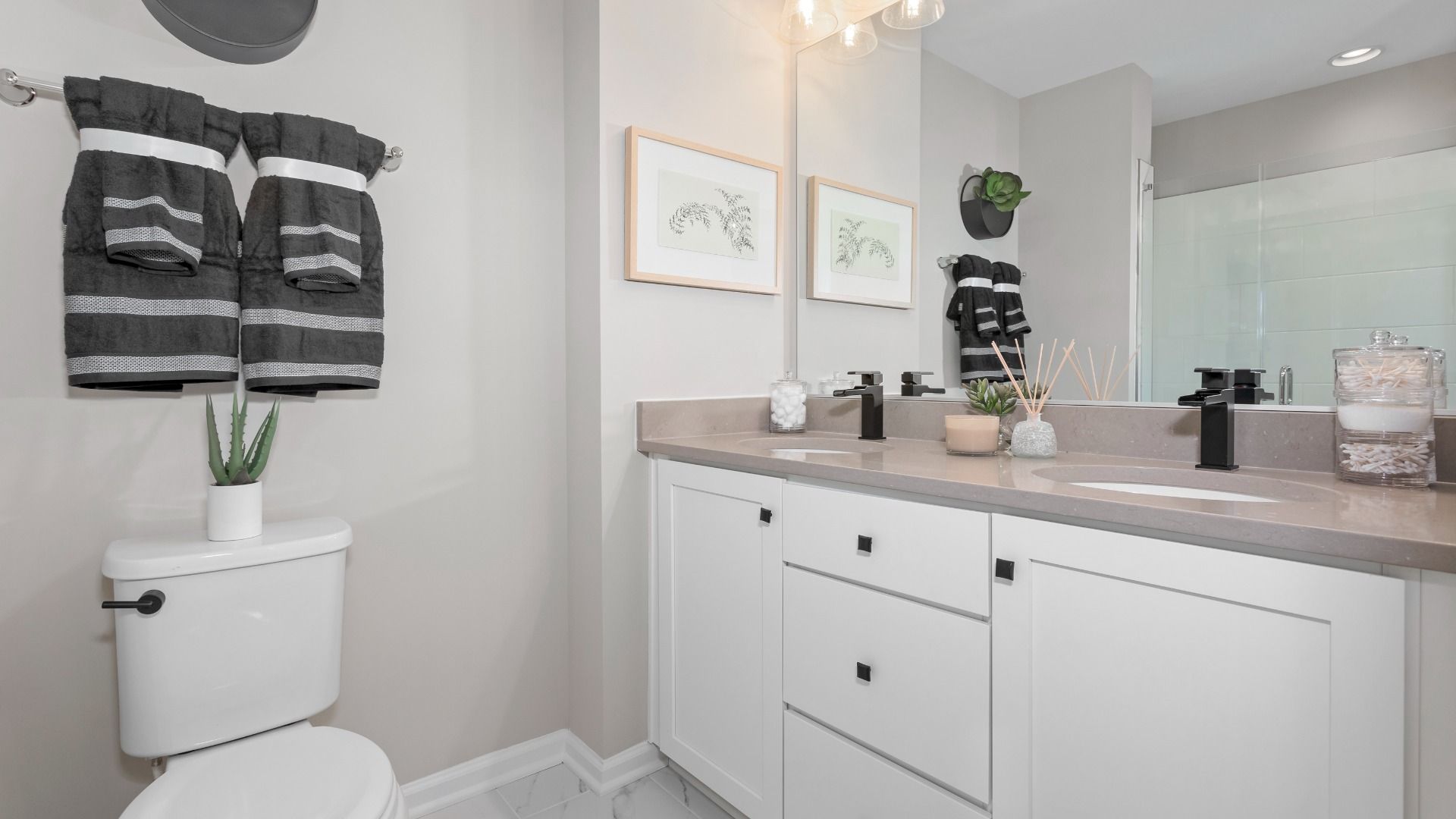 Owner's bathroom in the Bedford Il home plan.