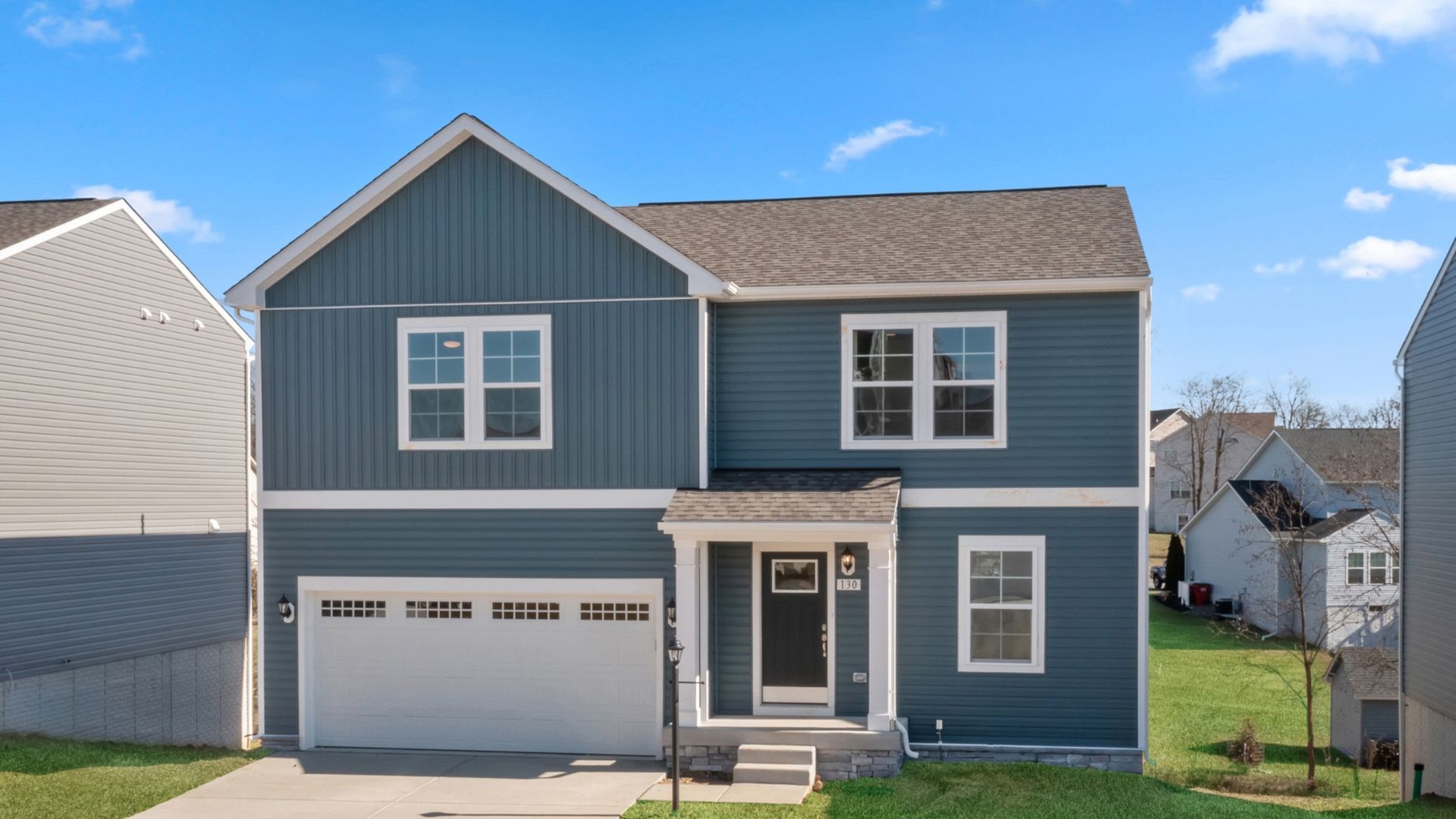 A stylish Whitehall II Elevation 4 with Pacific blue siding.
