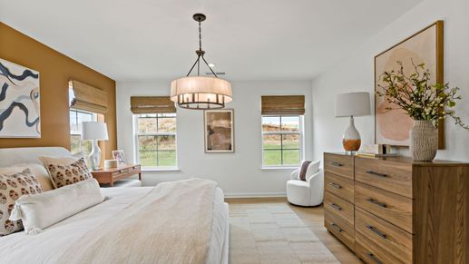 Natural light in the bedroom at the Edgewood II floor plan creates a bright and inviting space.