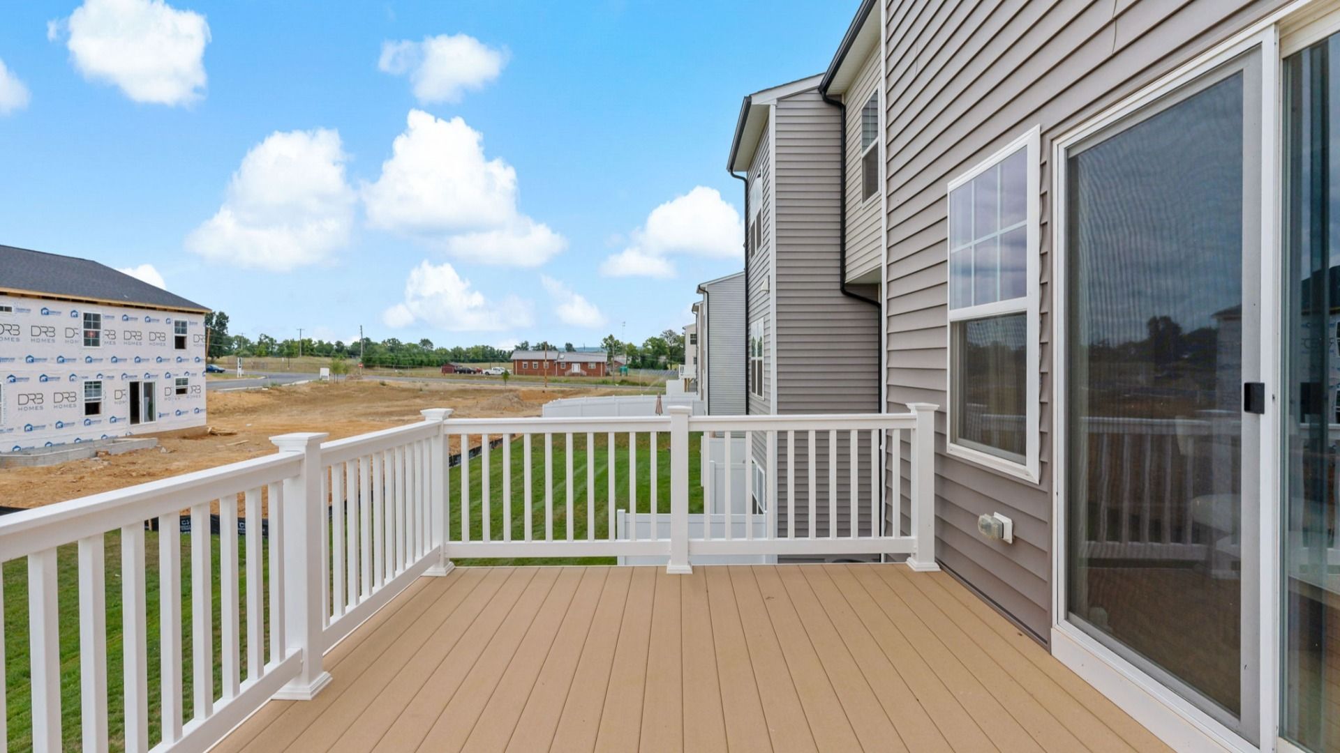 The back patio of the York II Garage floor plan in The Gallery community.