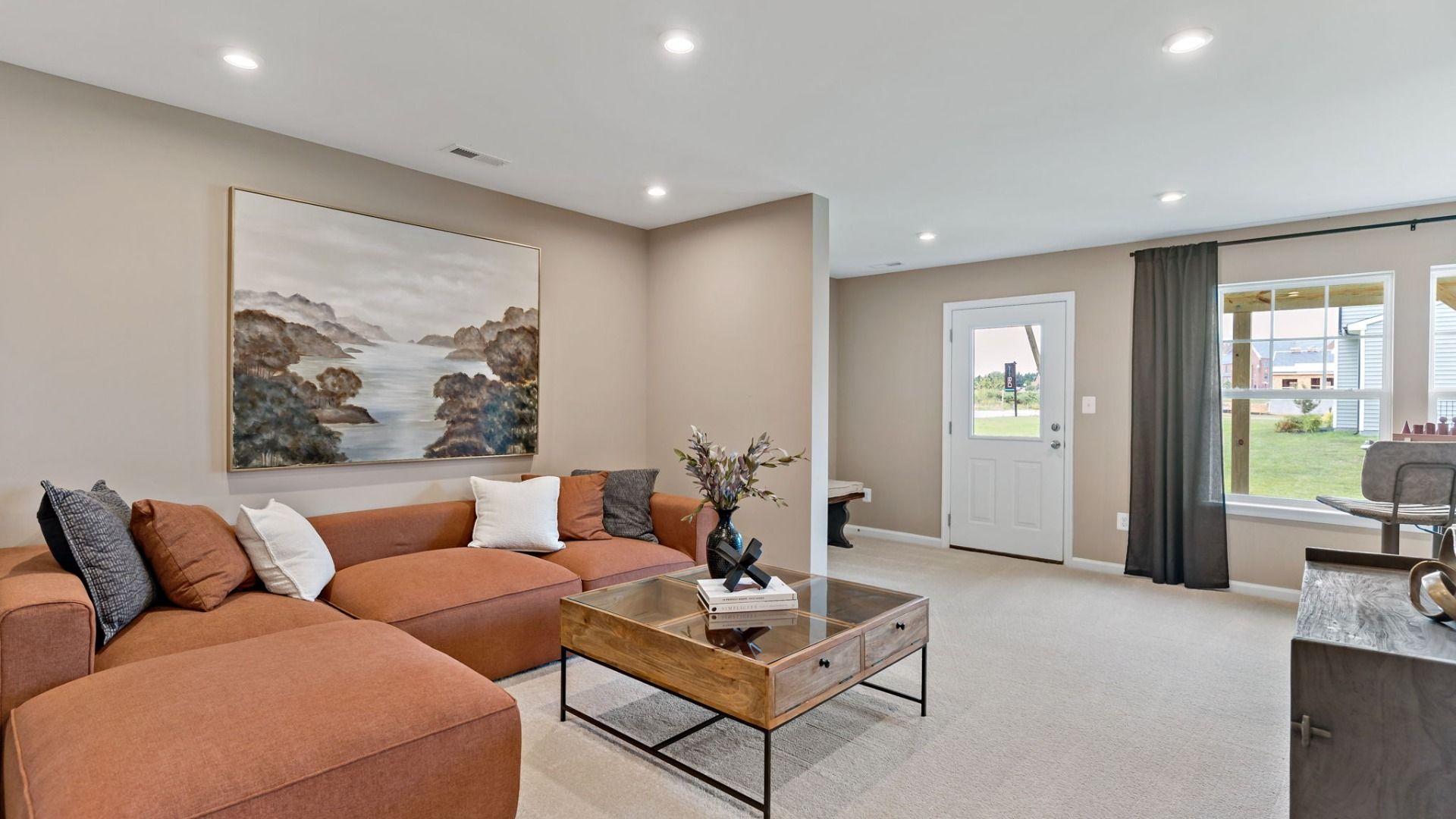 York II Garage floor plan living room, with modern decor and a cozy seating area for relaxing.