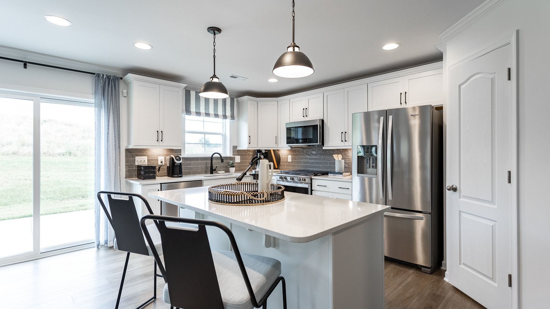 The kitchen in the Carnegie II is the perfect place for cooking and entertaining.