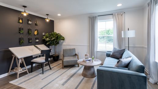 Get creative in the Carnegie II study, a space perfect for work, hobbies, or personal projects.