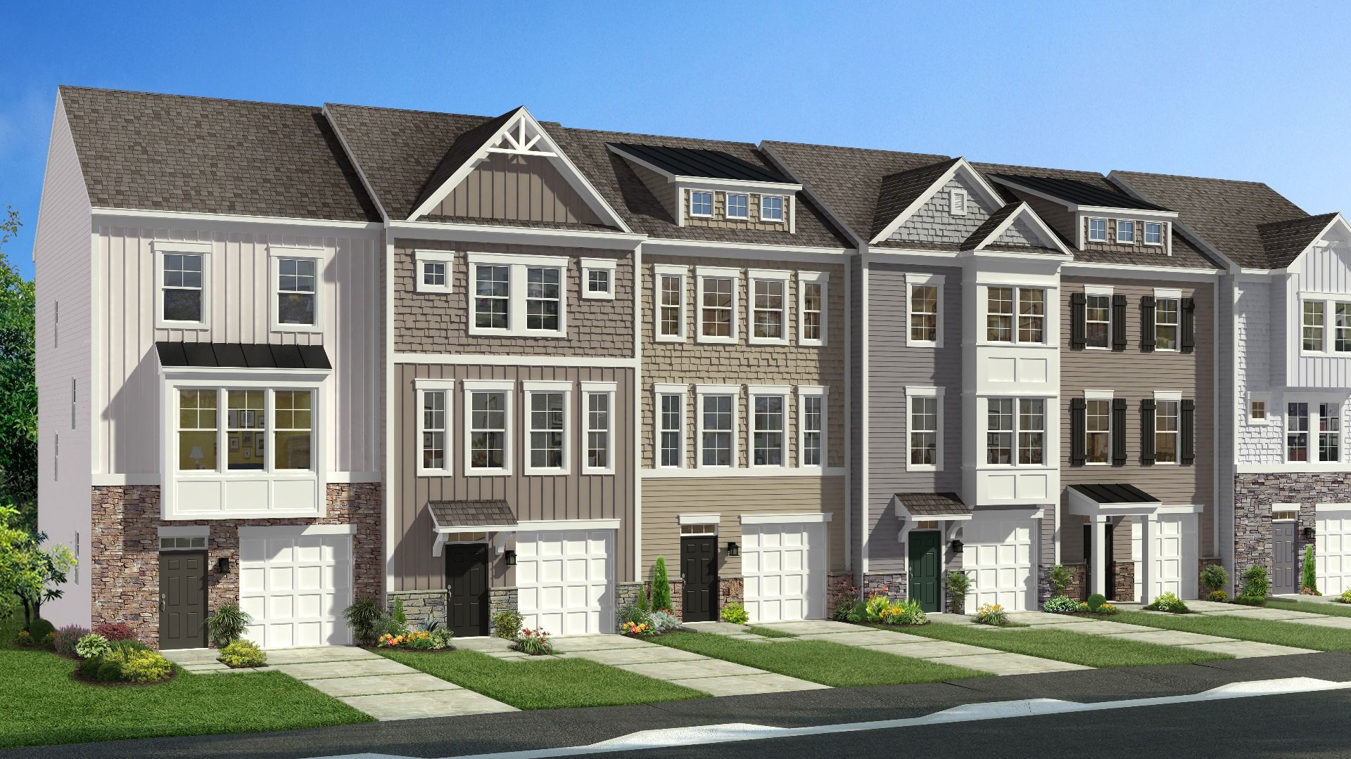 Bedford, Darlington, and Deepcreek - Garage Elevations 1-6