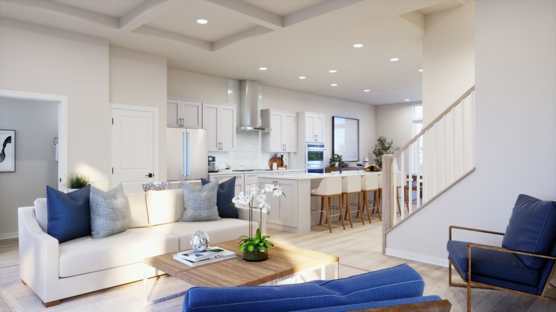 Waterford Living Room and Kitchen
