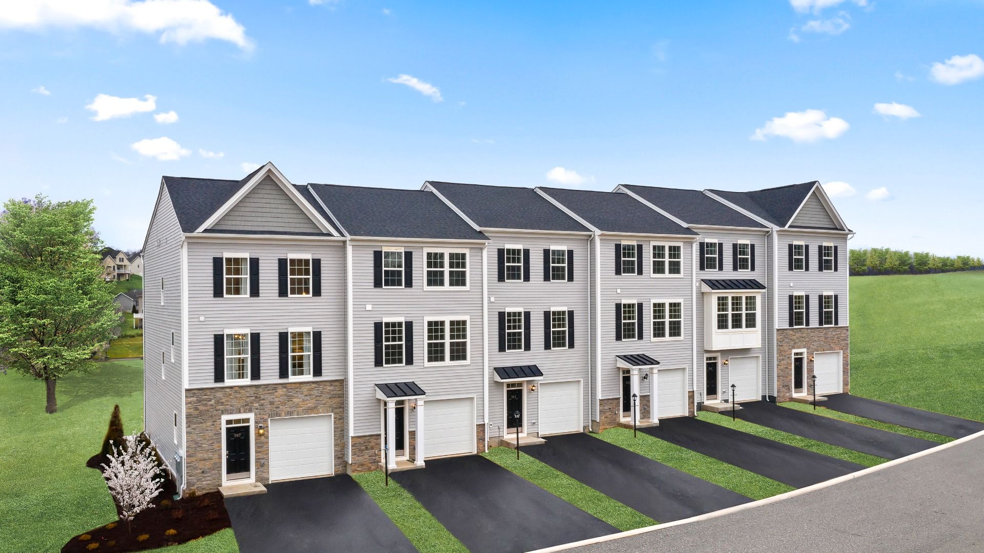 Yorktown IIA Plan at Meadow Ponds Townhomes in Maidsville, WV by DRB Homes