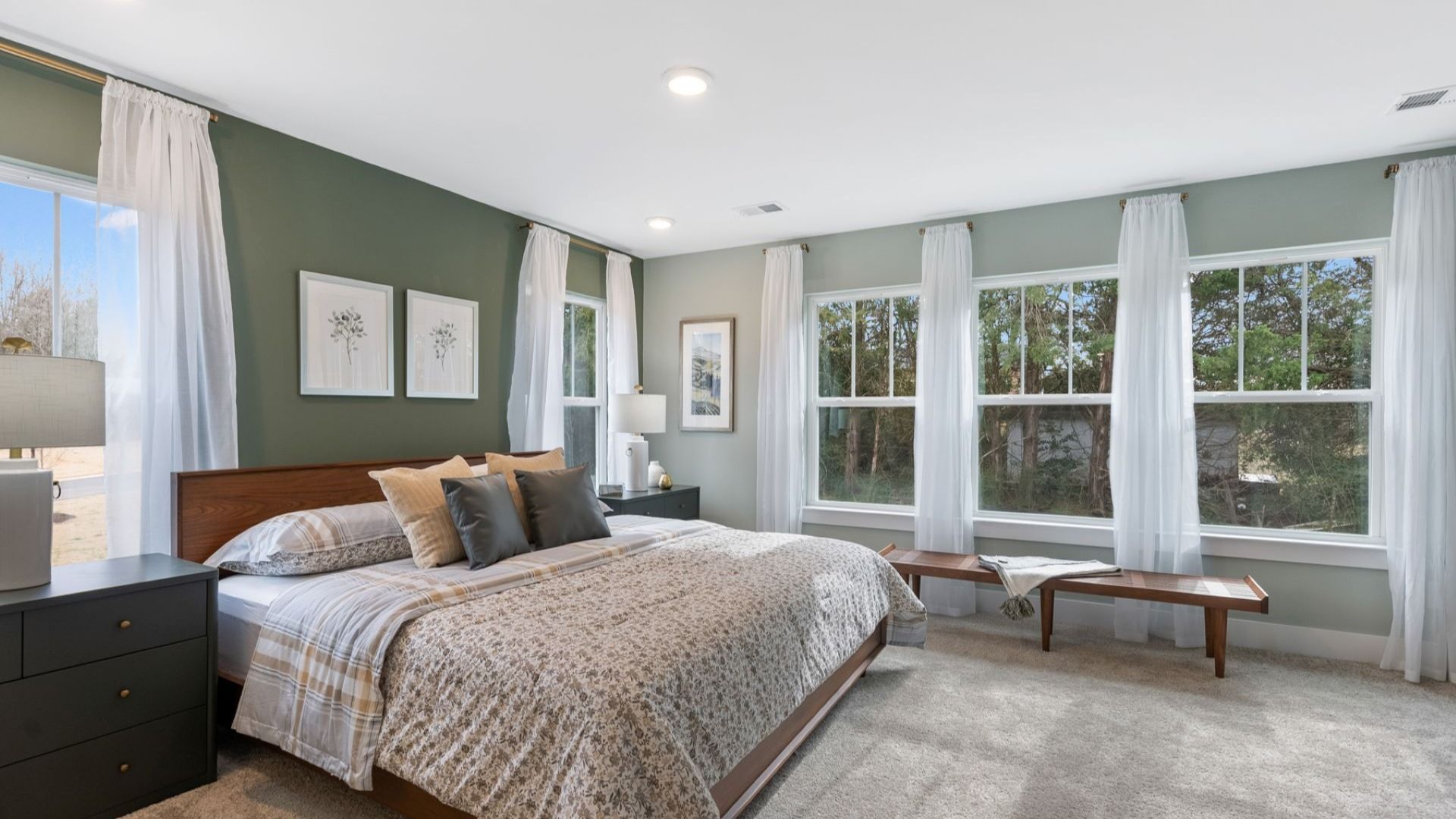 Primary suite highlighted by a serene atmosphere and beautifully finished spaces at Brookland Place