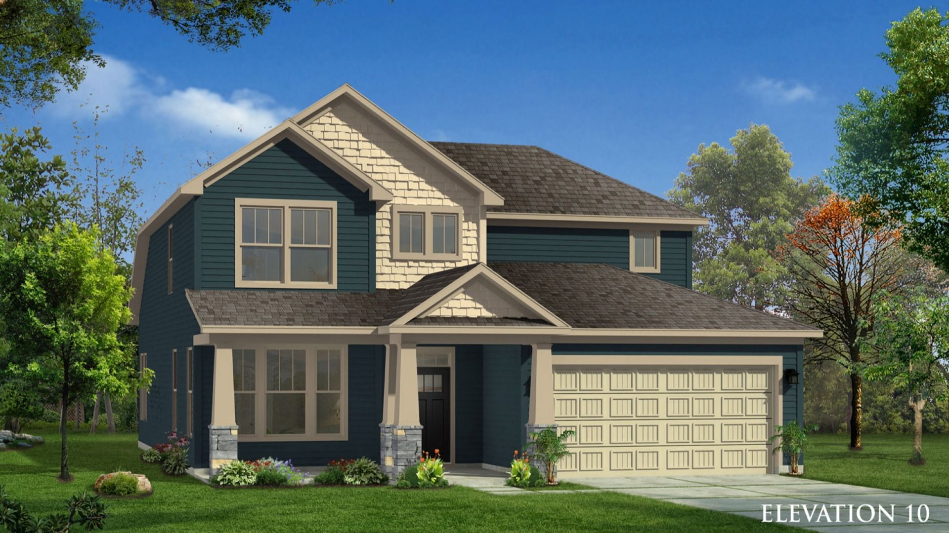 Rendering of elevation 10 of The Middleton Design by DRB Homes