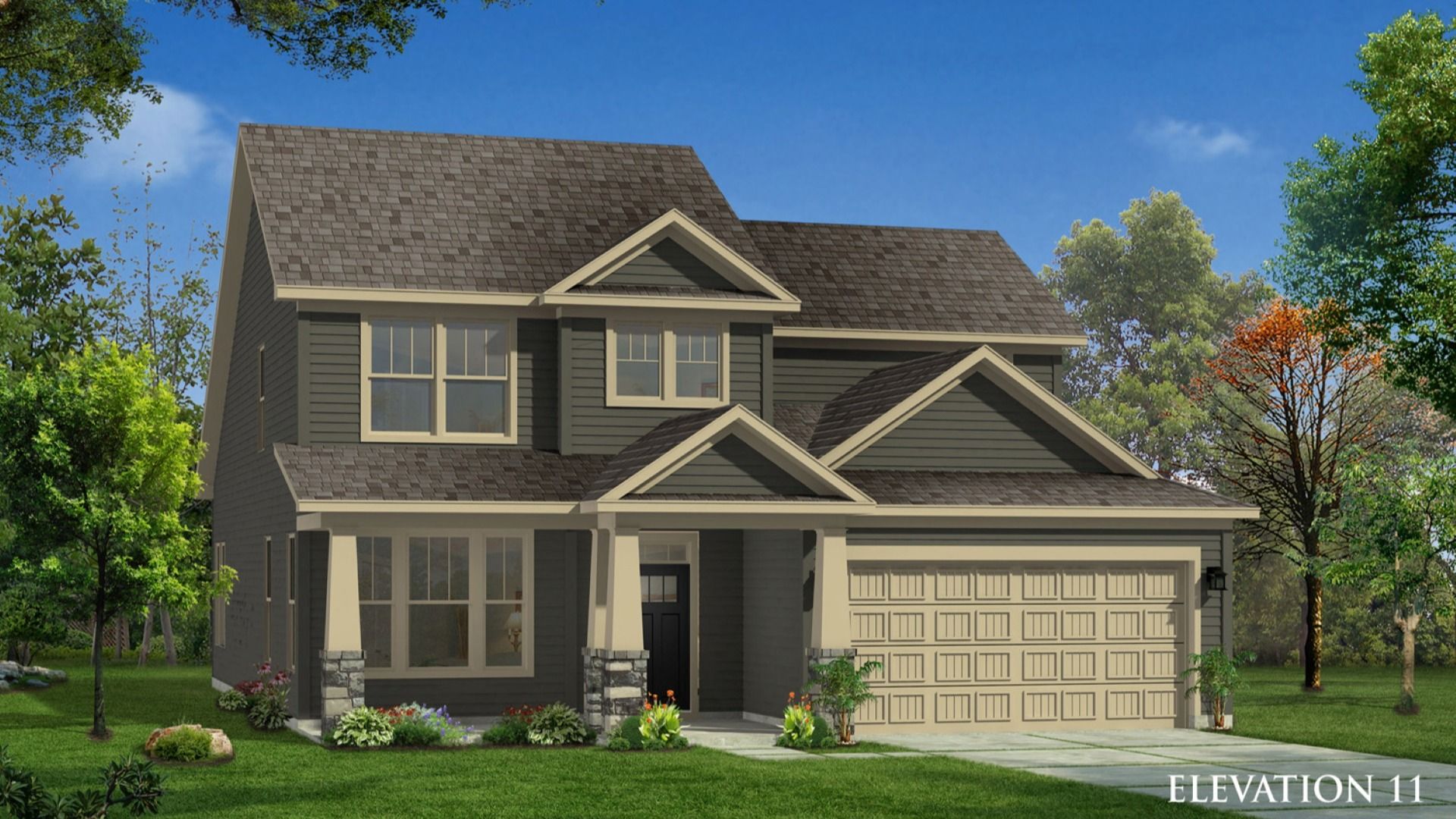 Rendering of elevation 11 of The Middleton Design by DRB Homes