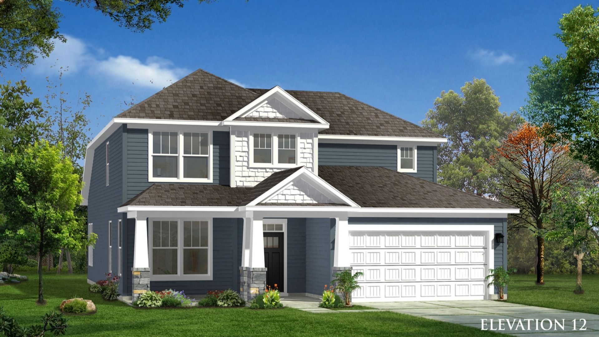 Rendering of elevation 12 of The Middleton Design by DRB Homes