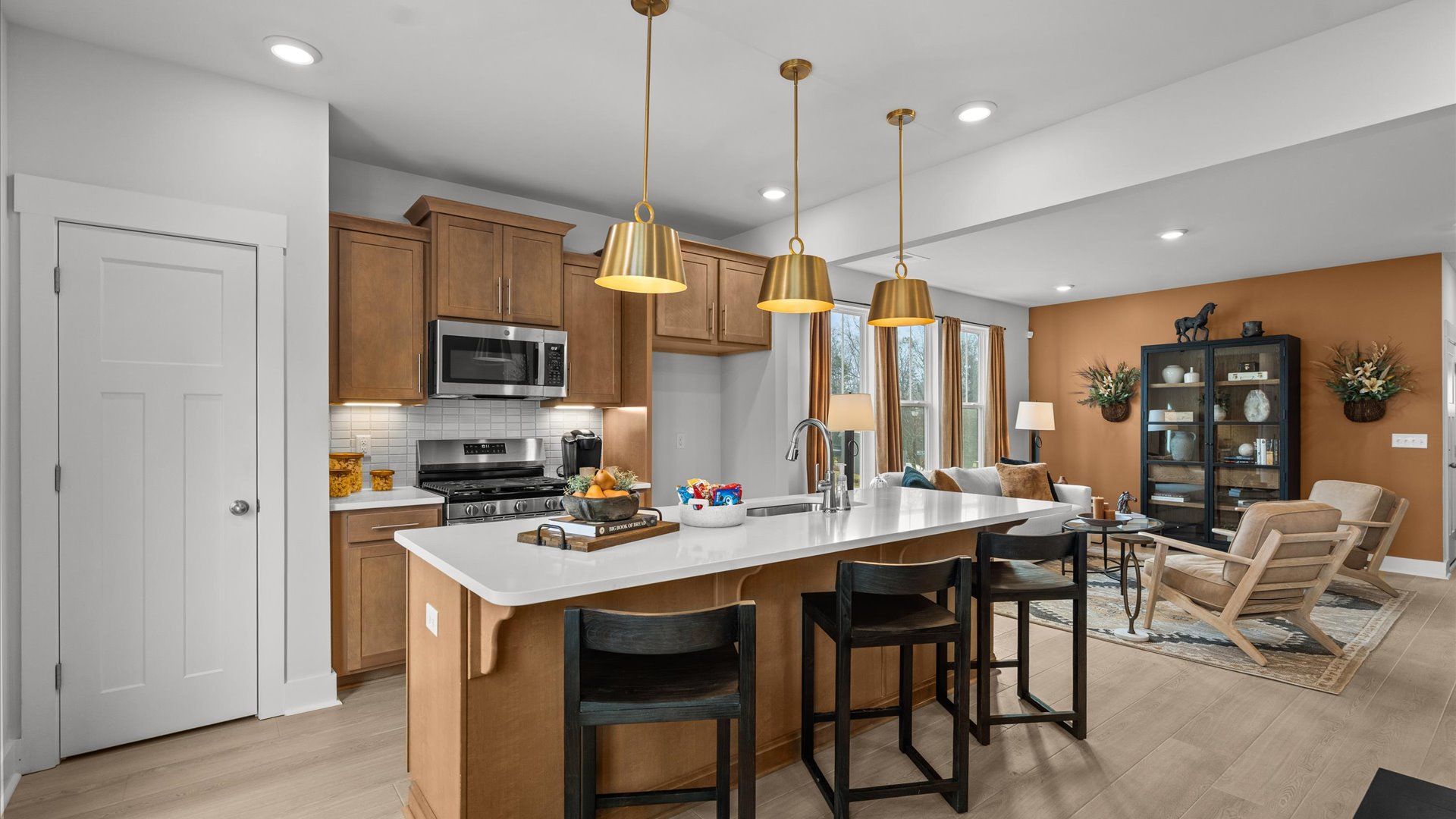 Elegant kitchen with modern finishes in this first-class townhome at El Dorado near Spartanburg, SC