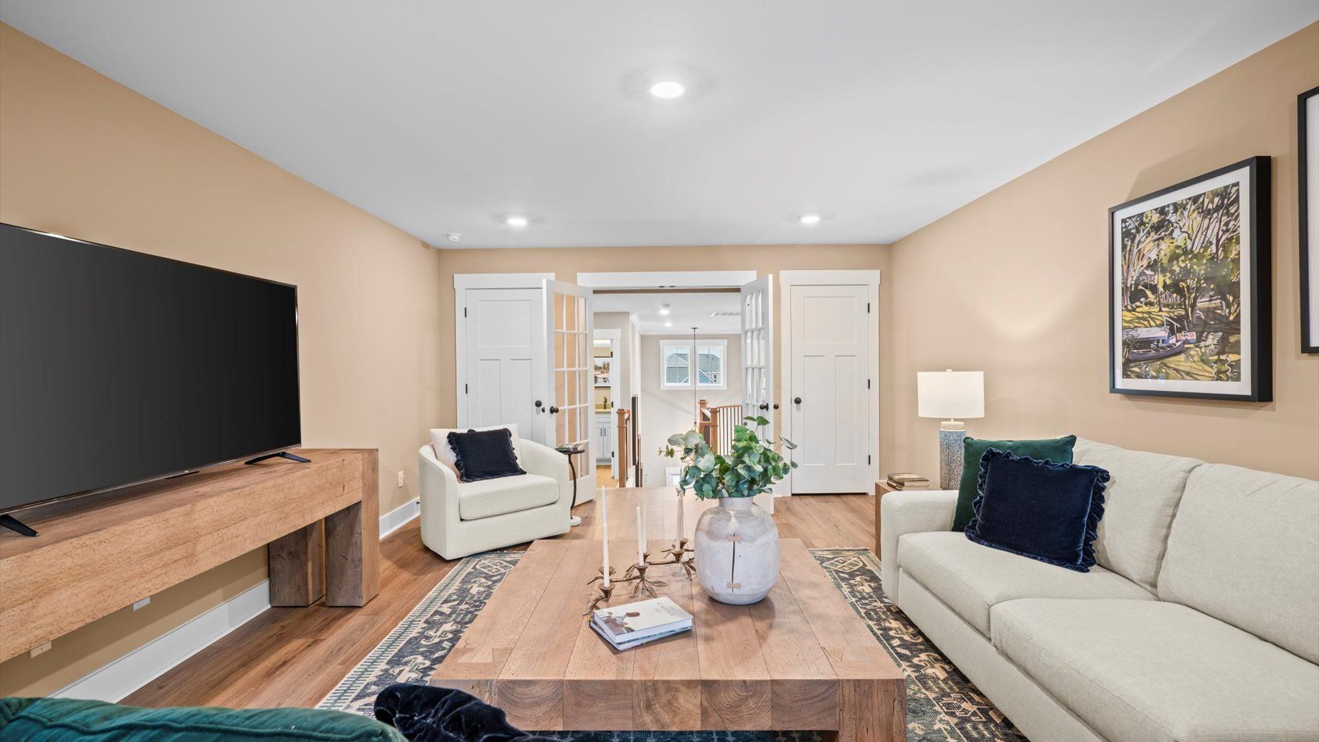 Superior loft space with hardwood floors, ideal for work, relaxation, or entertainment located near Downtown Greenville